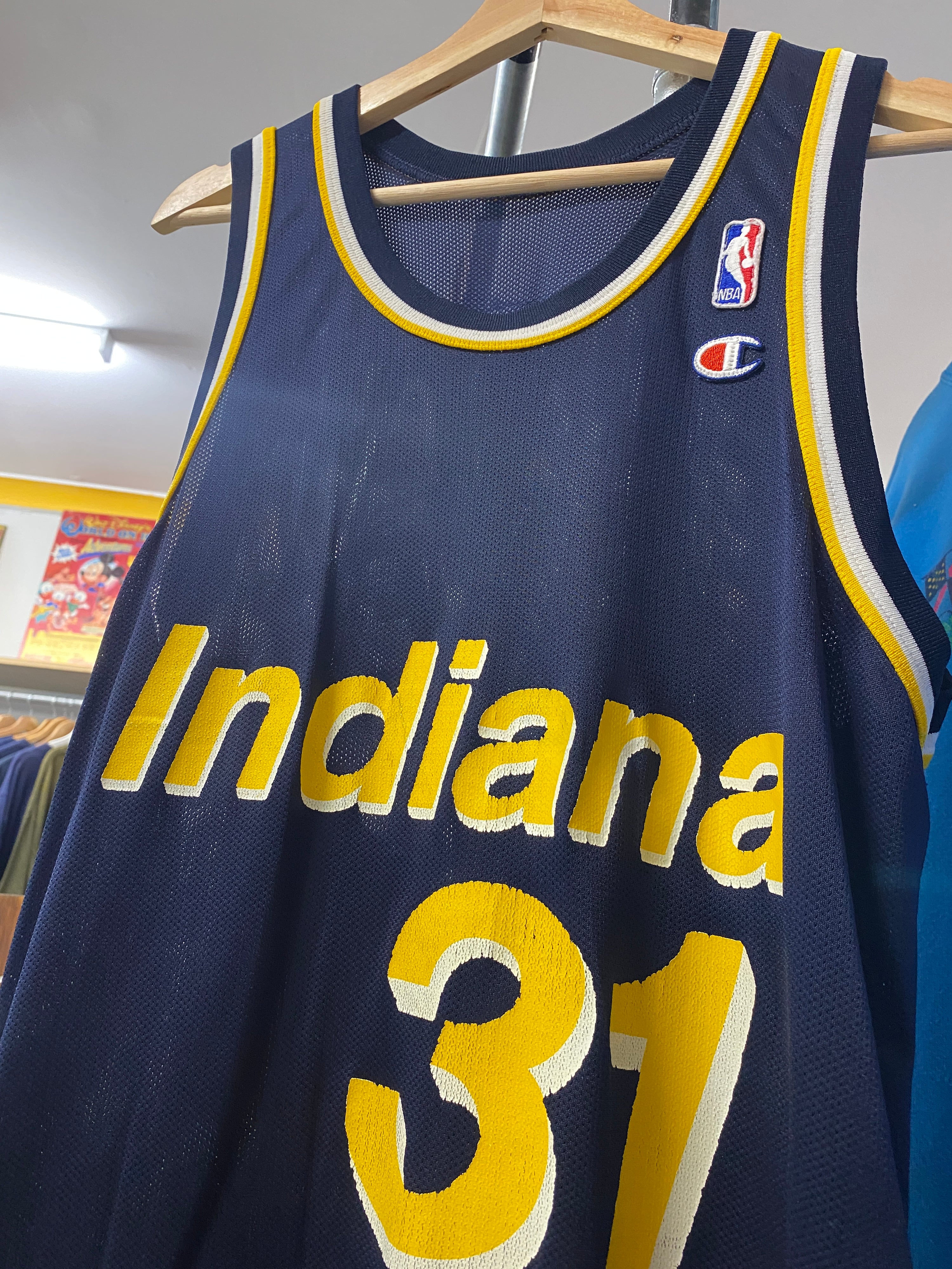 L - Vintage Champion #31 Miller Indiana Pacers Jersey