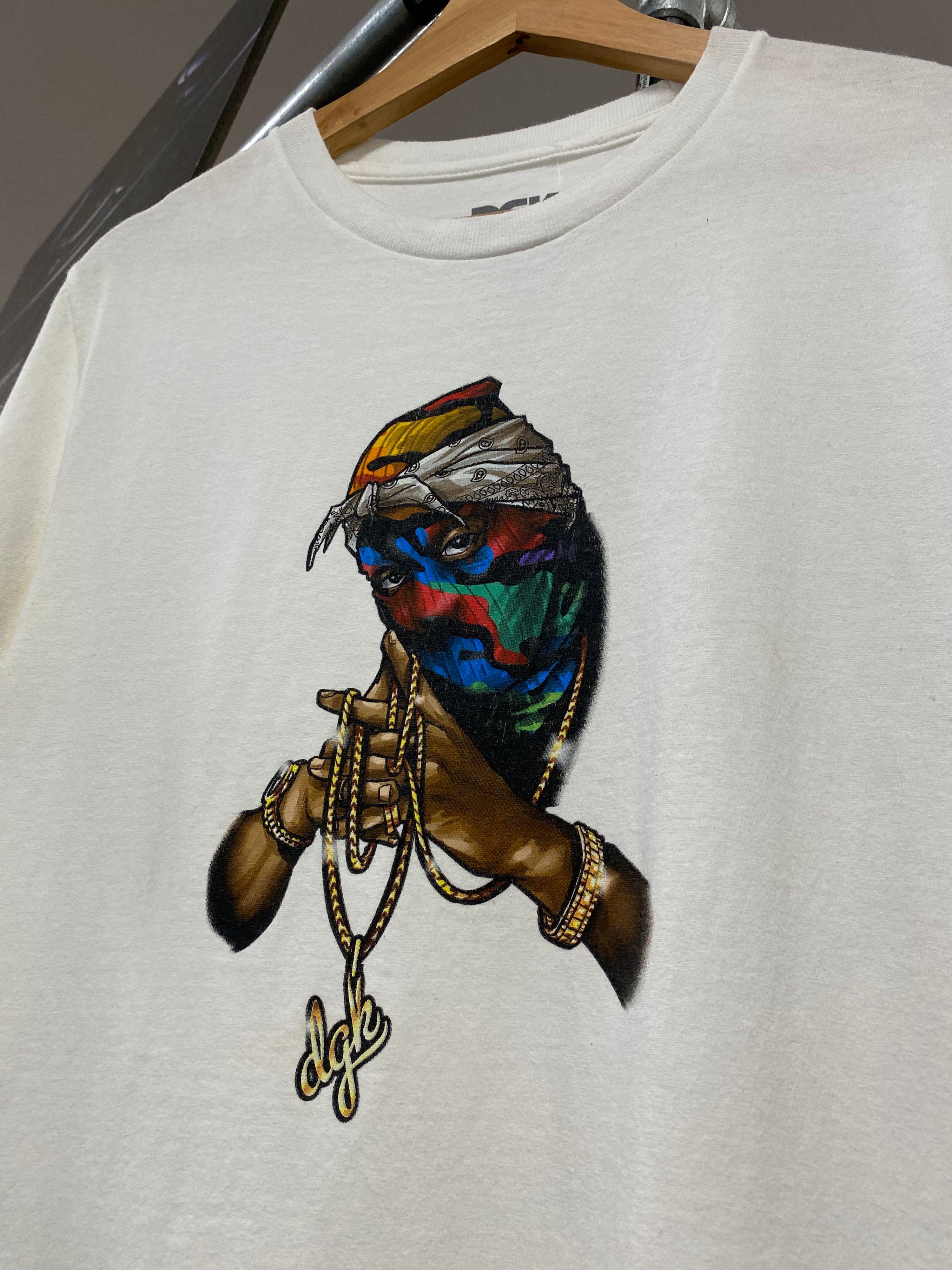 S - DGK Ski Mask Gangster White Tee