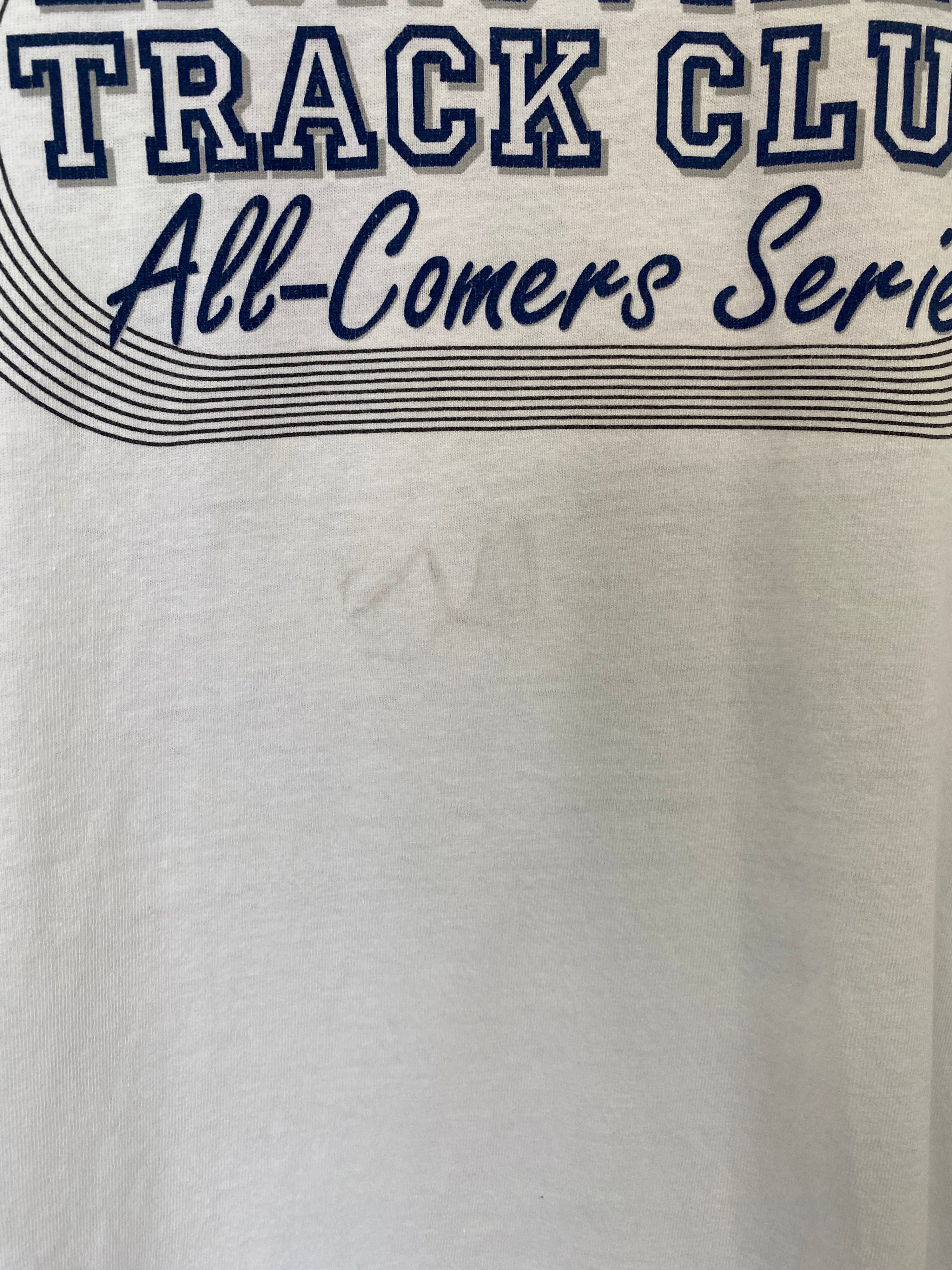 L - Adidas Zionsville Track Club White Tee