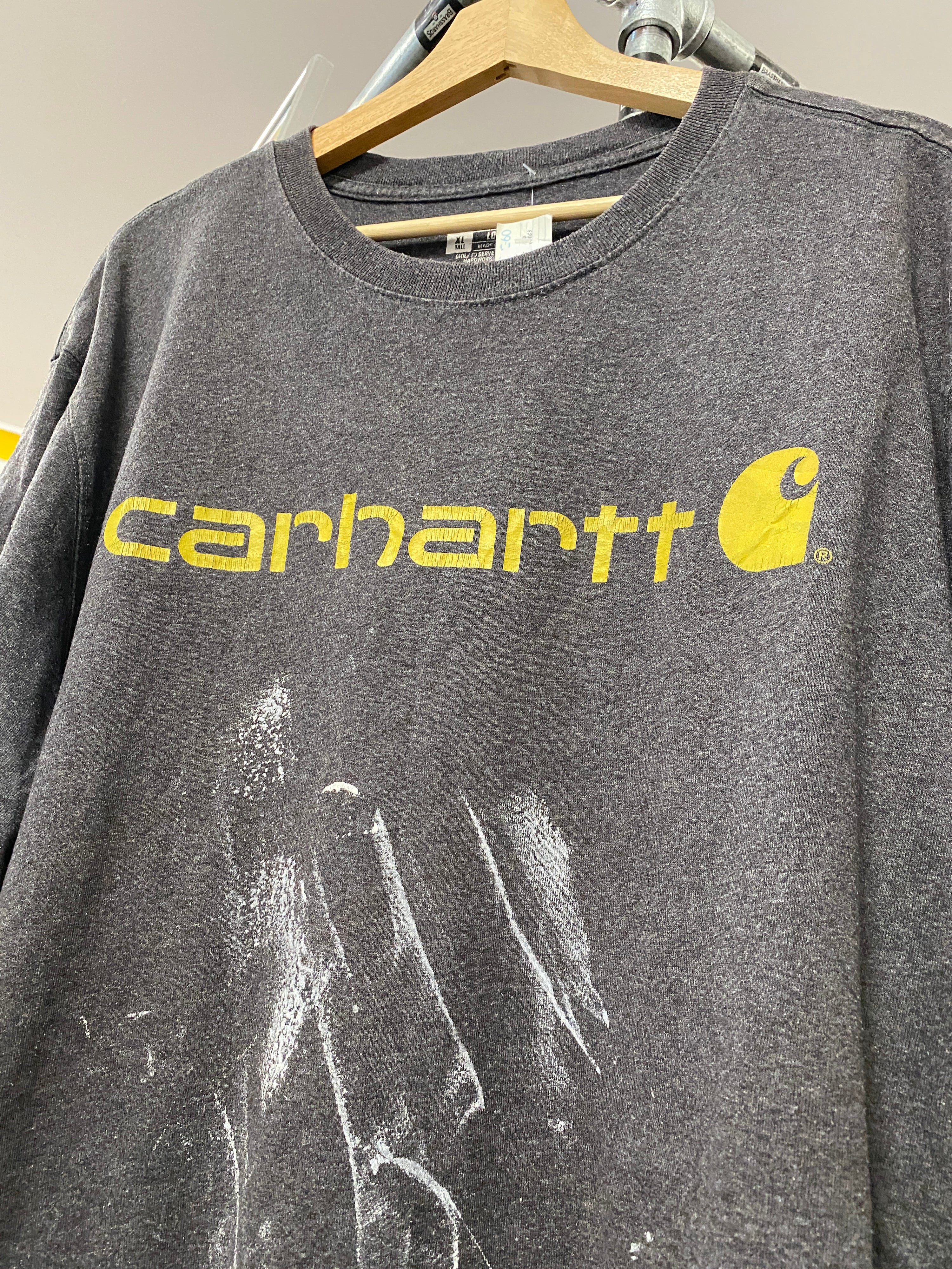 XL - Carhartt Graphic Tee Grey Paint Marks