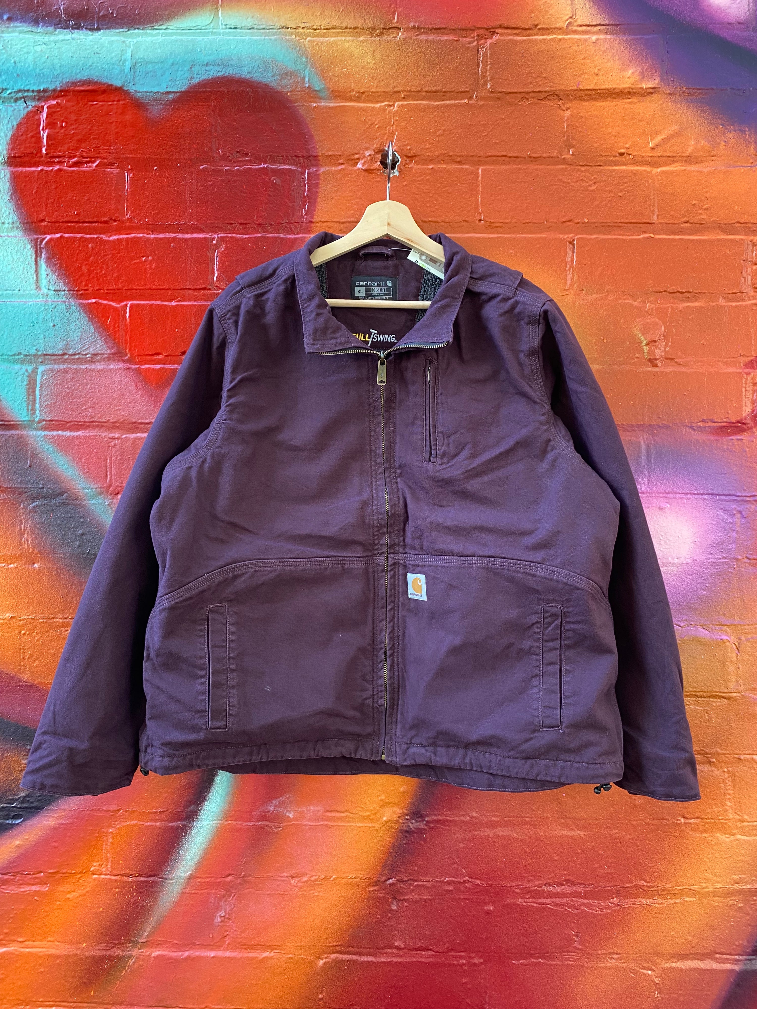 [XL] Carhartt Burgundy Full Swing Chore Jacket