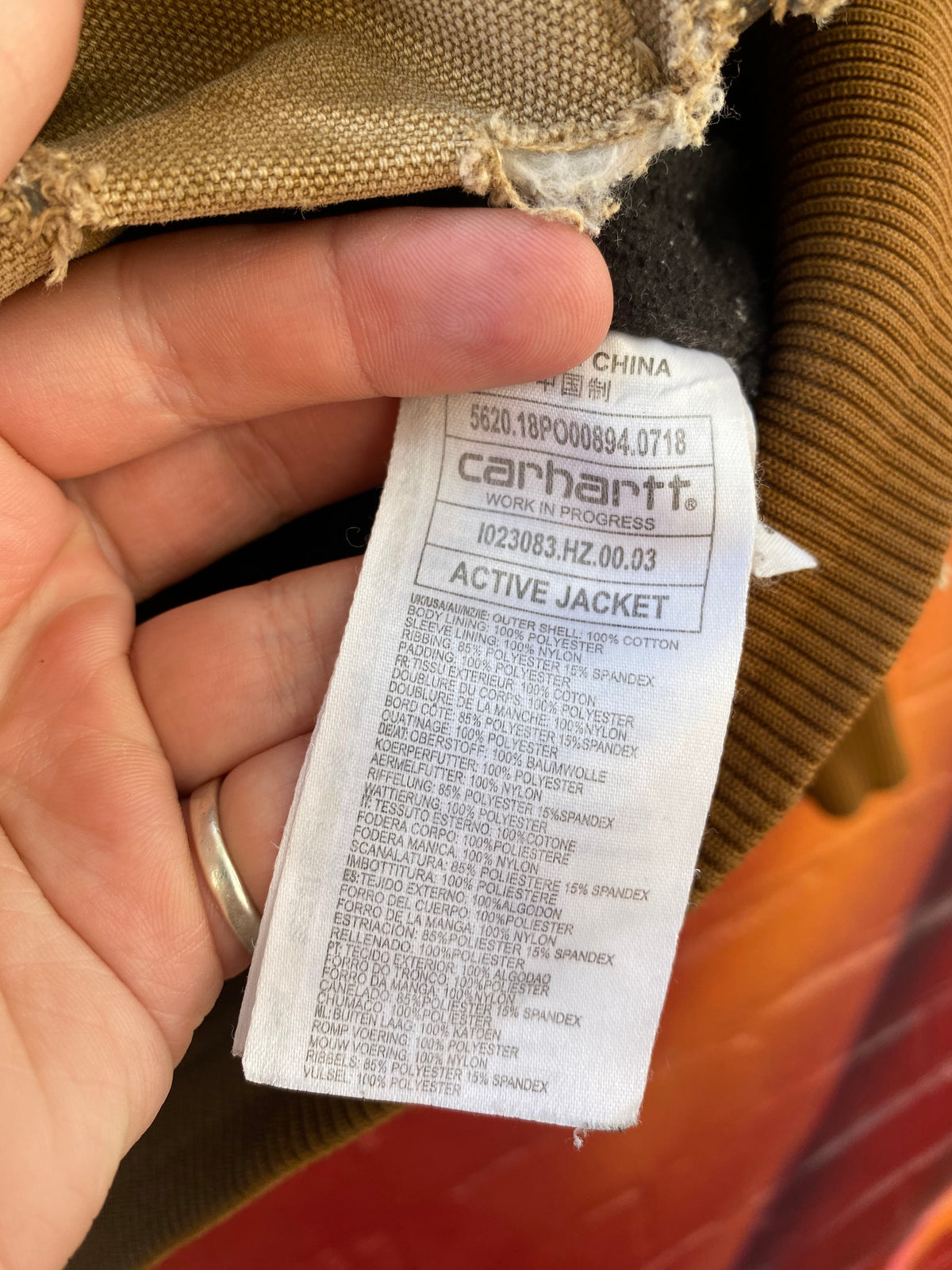 [M] Carhartt WIP Faded Tan Active Jacket