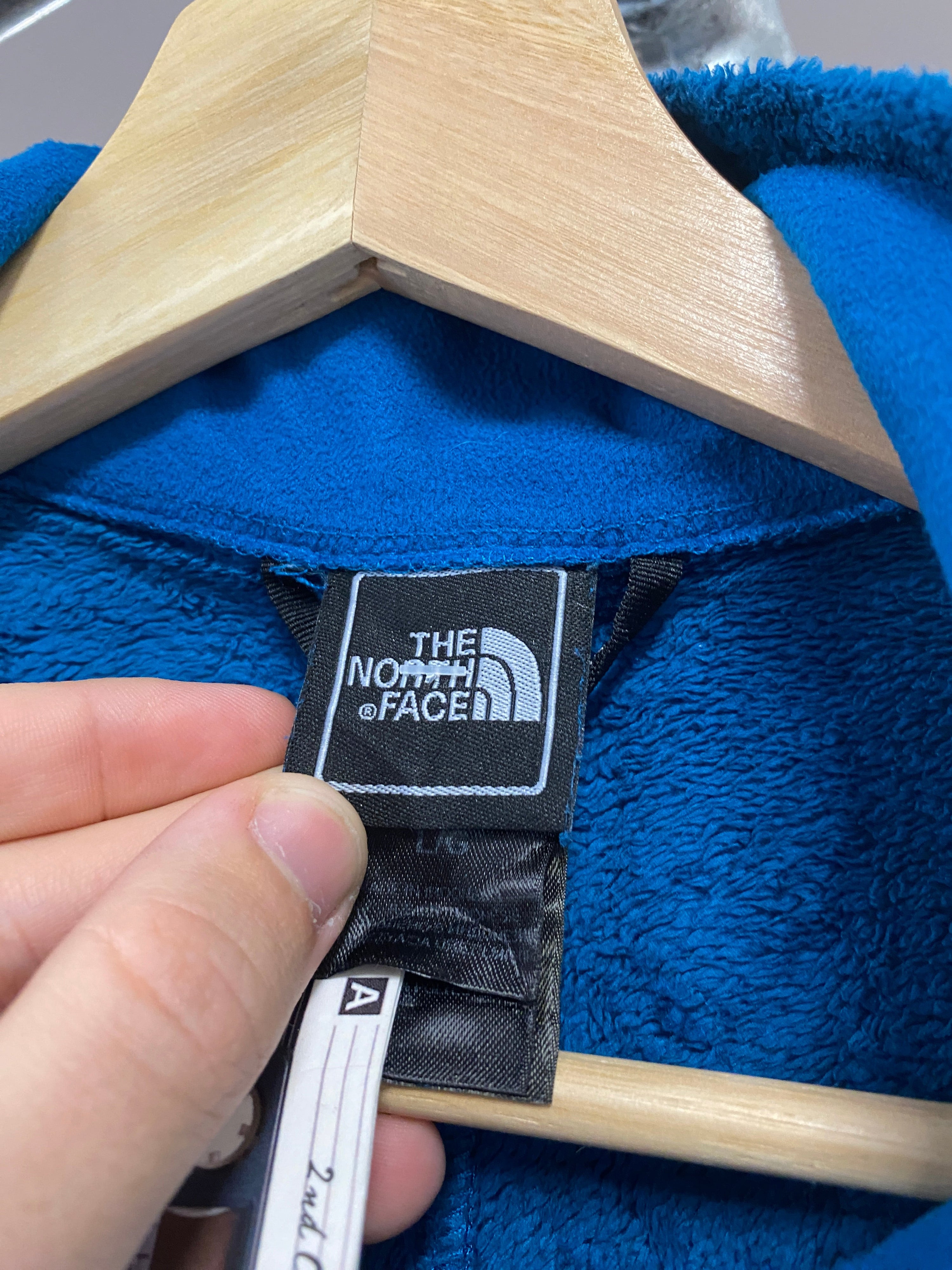 L - Ladies The North Face Turquoise Zip Up Fleece