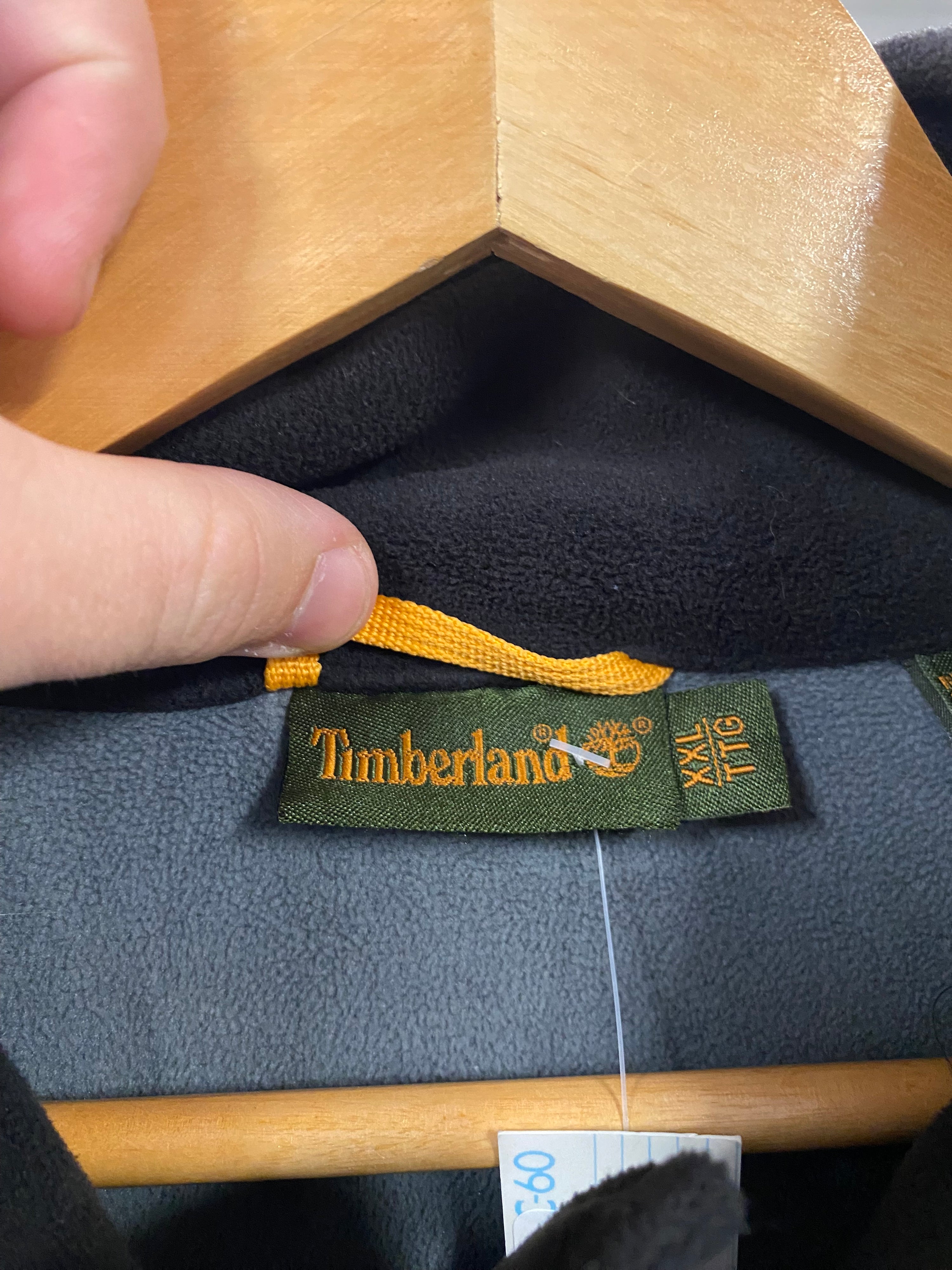[2XL] Timberland Black Full Fleece Zip Up