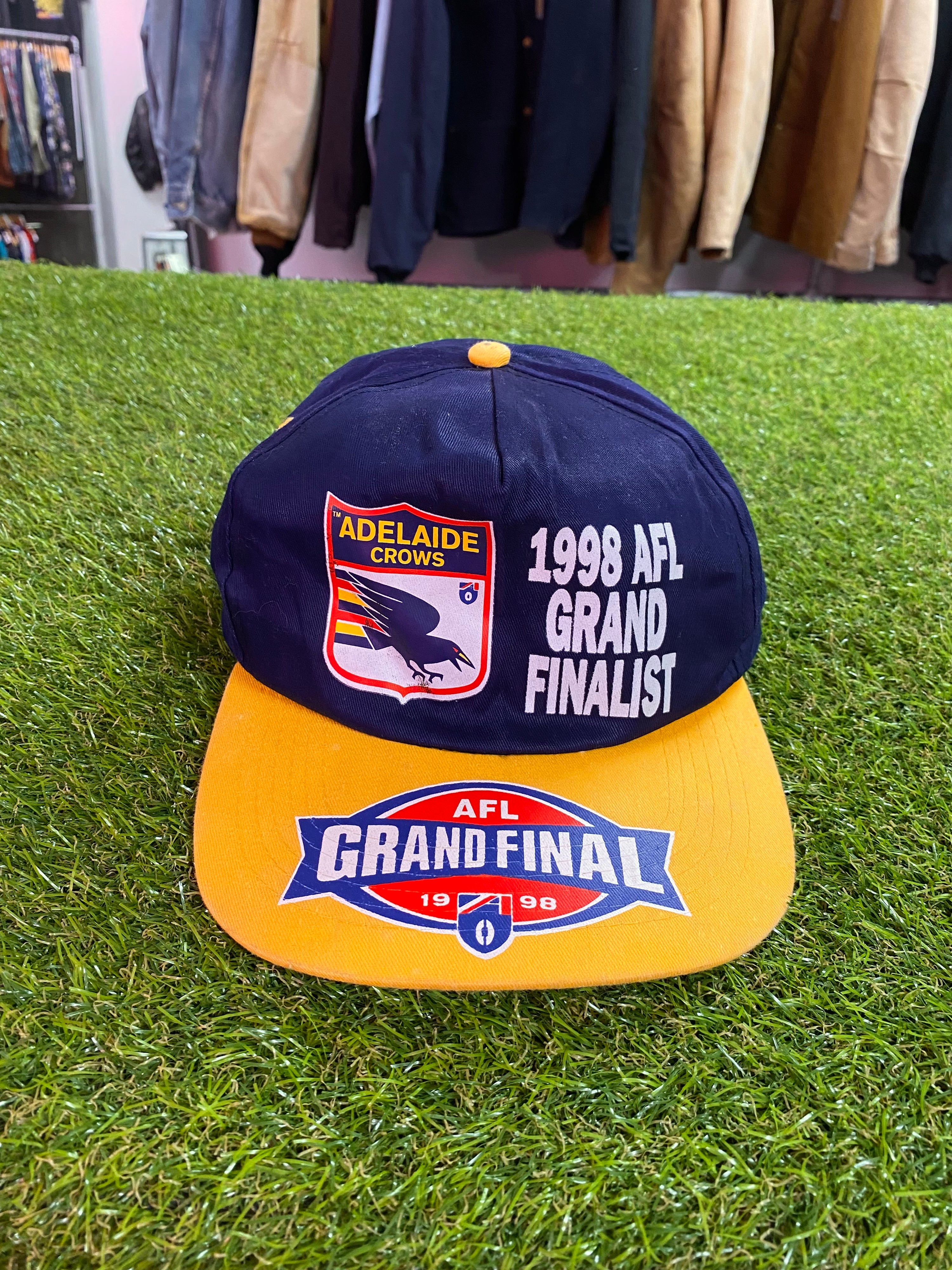 Vintage Adelaide Crows 1998 Grand Finalist Yellow Brim Cap