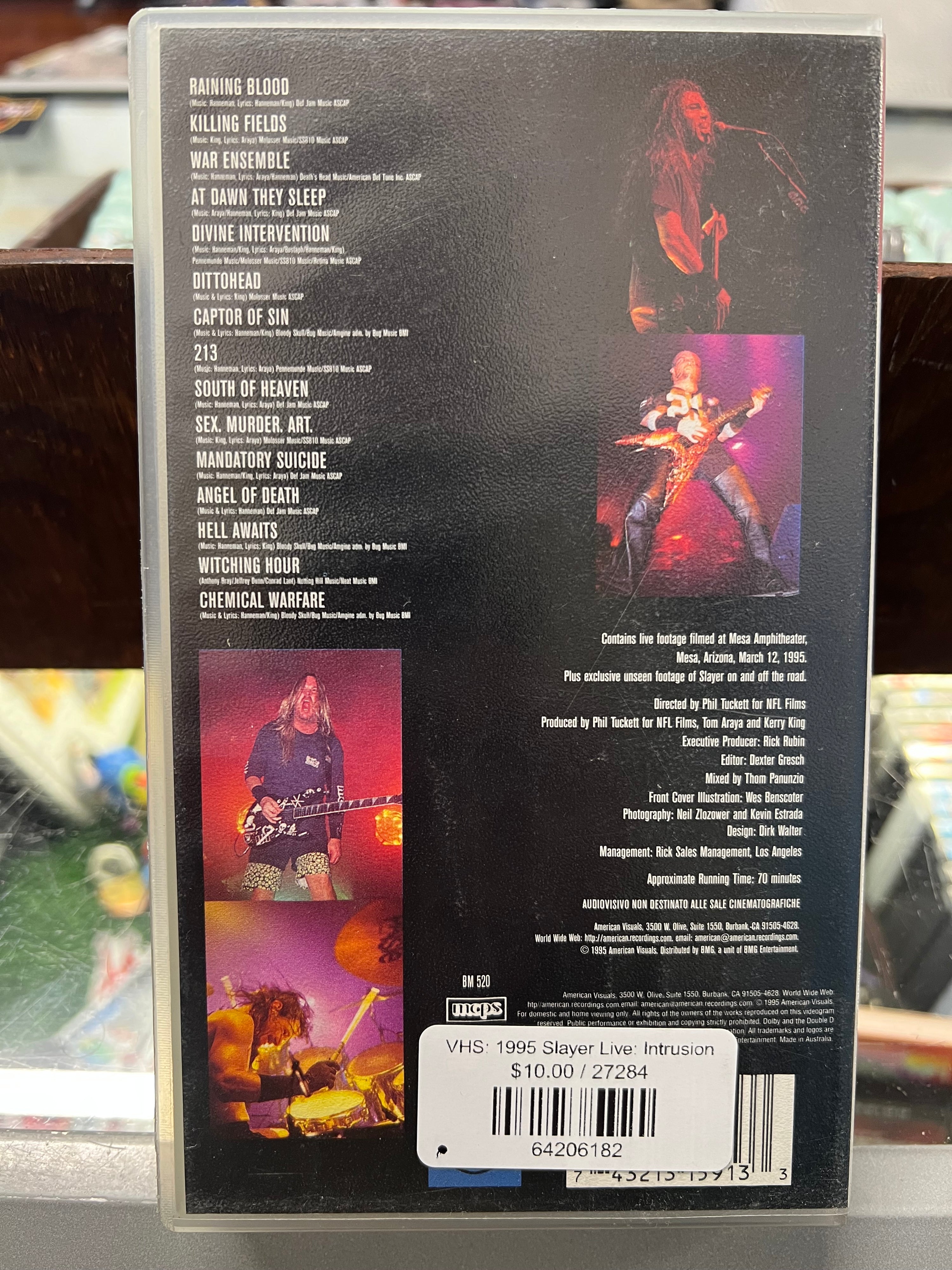 VHS: 1995 Slayer Live: Intrusion