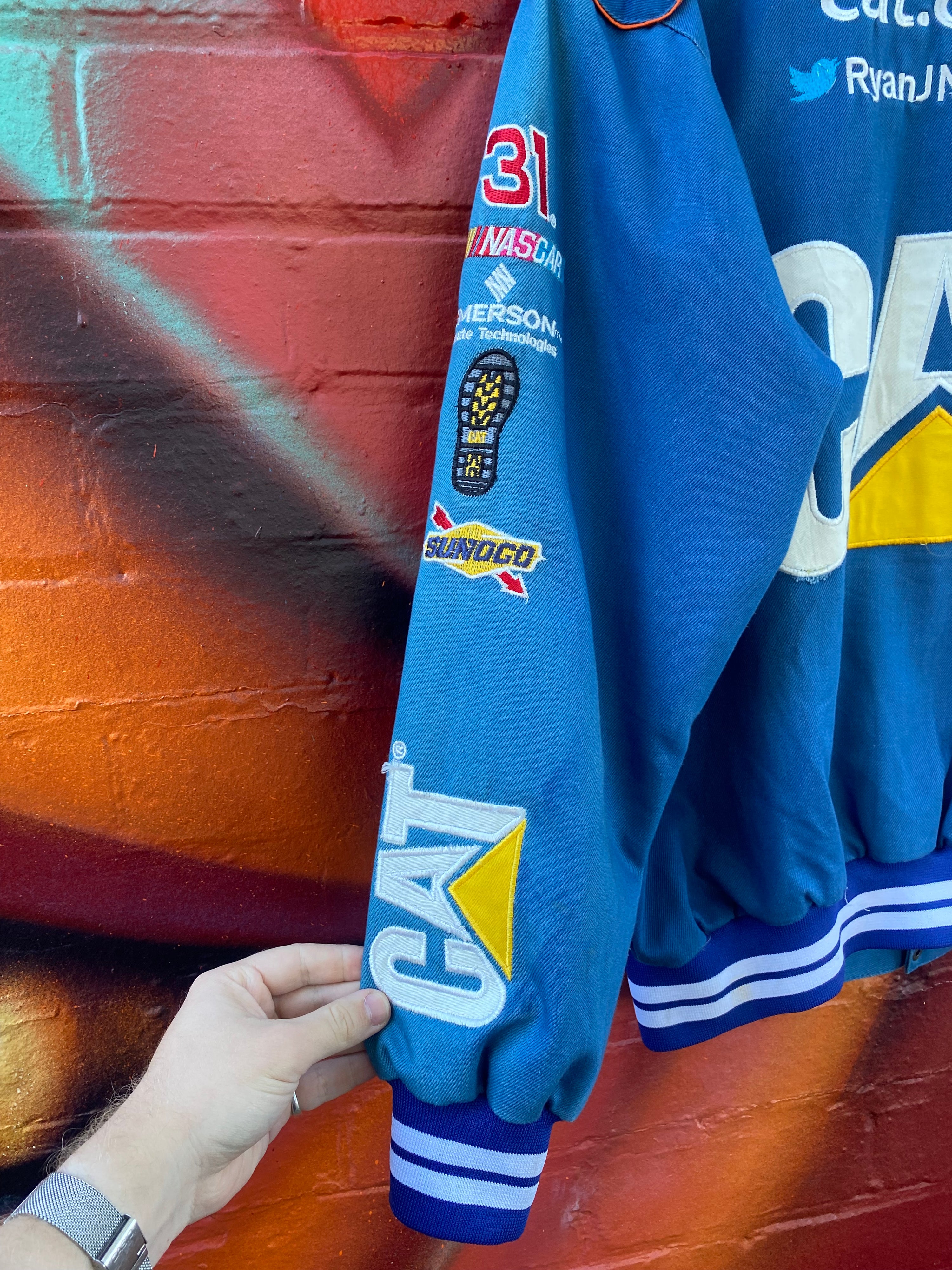 [L] CAT Racing Jacket Blue