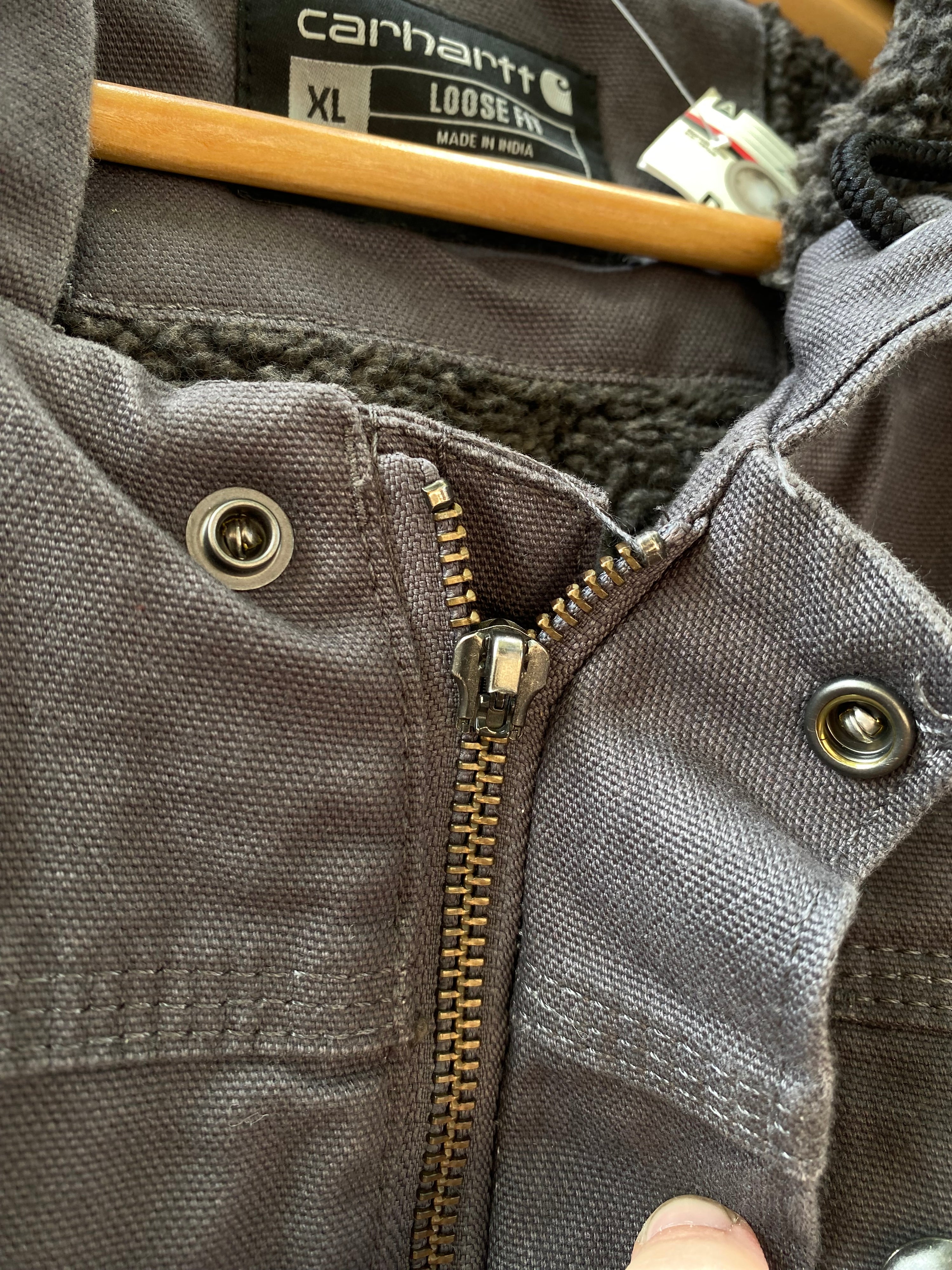 [XL] Carhartt Grey Chore Jacket Broken Zip