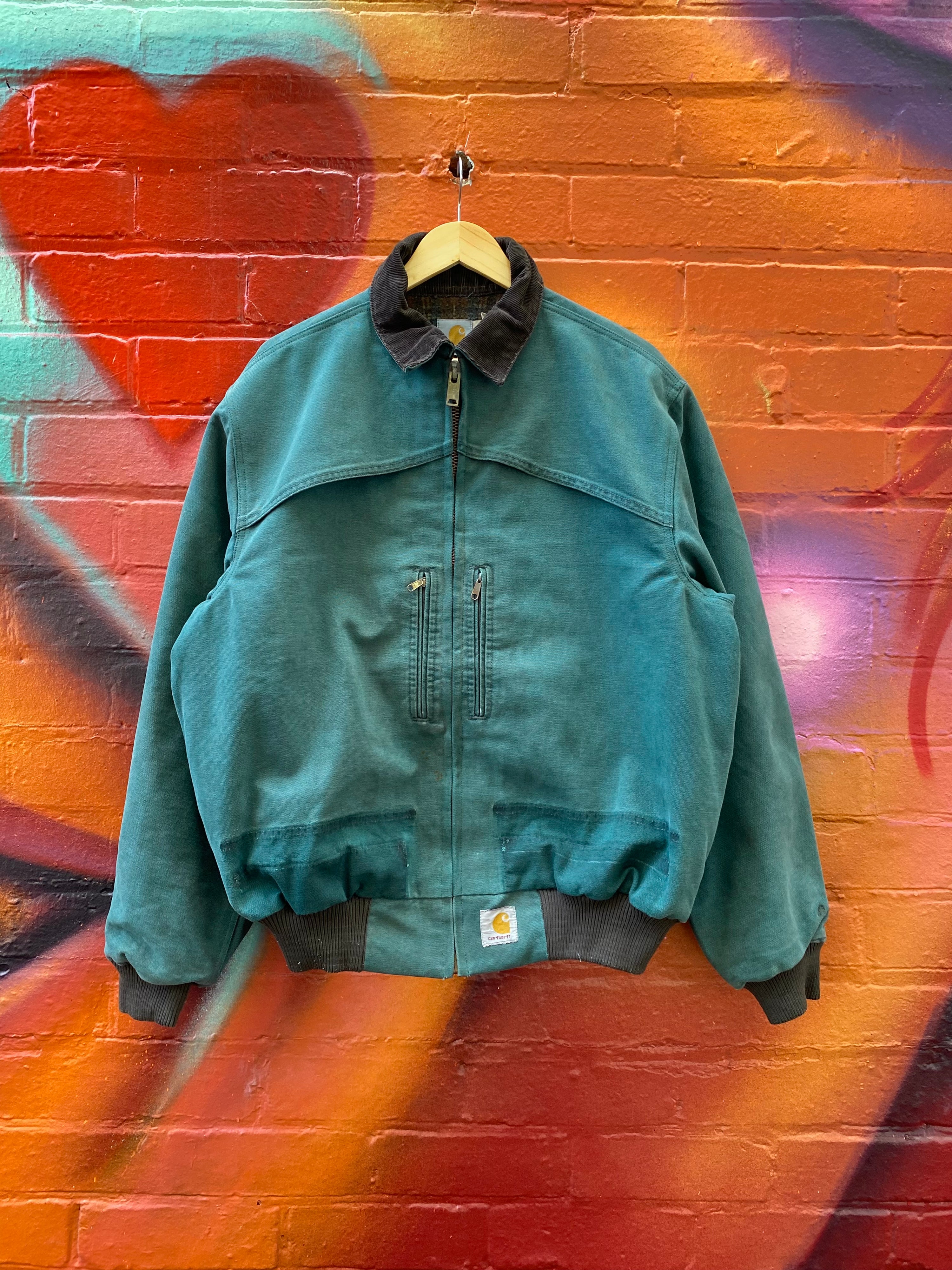 [L] Carhartt Emerald Green Cropped Barn Jacket