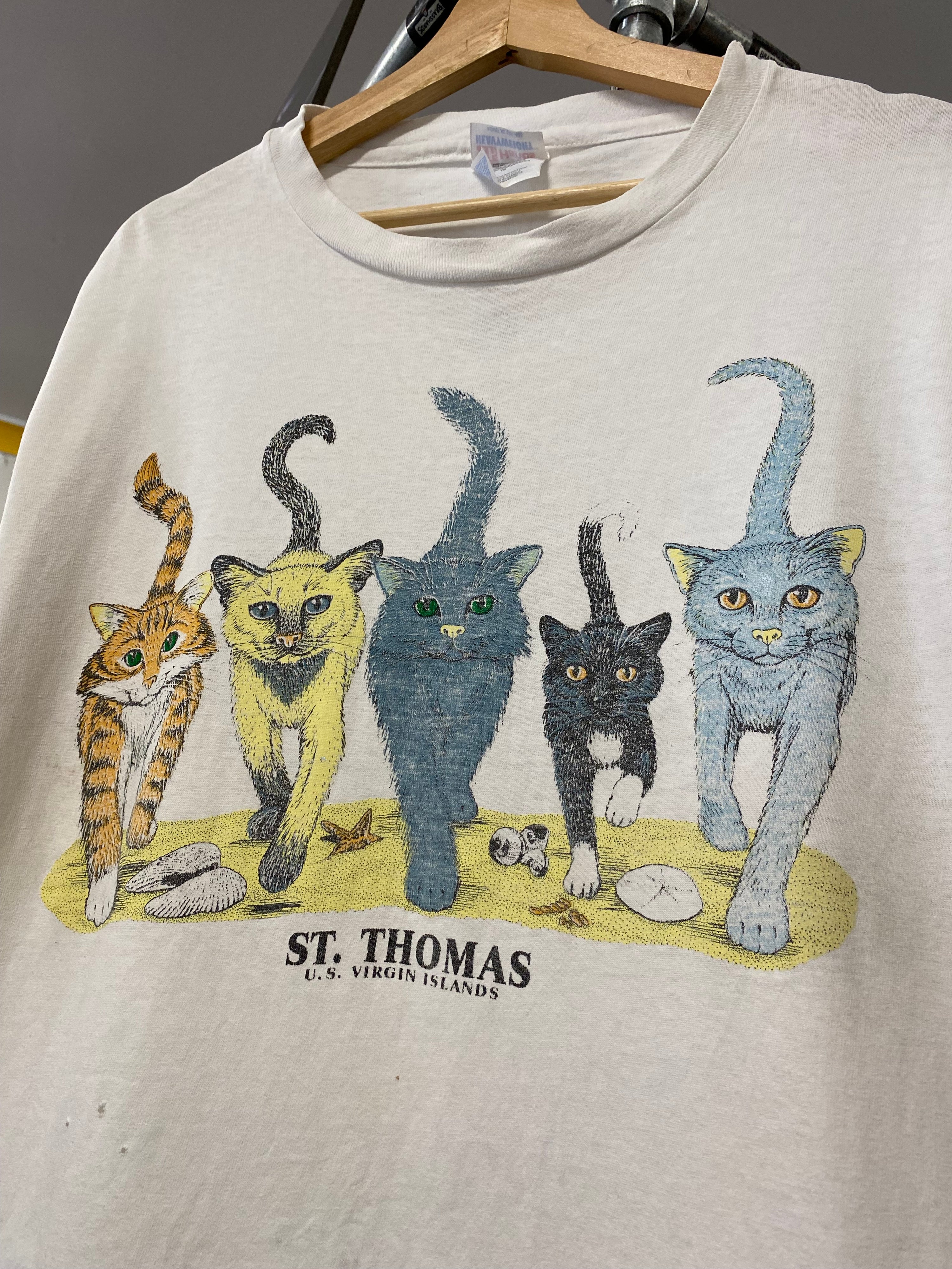 [XL] Vintage St Thomas US Virgin Islands Cats Tee