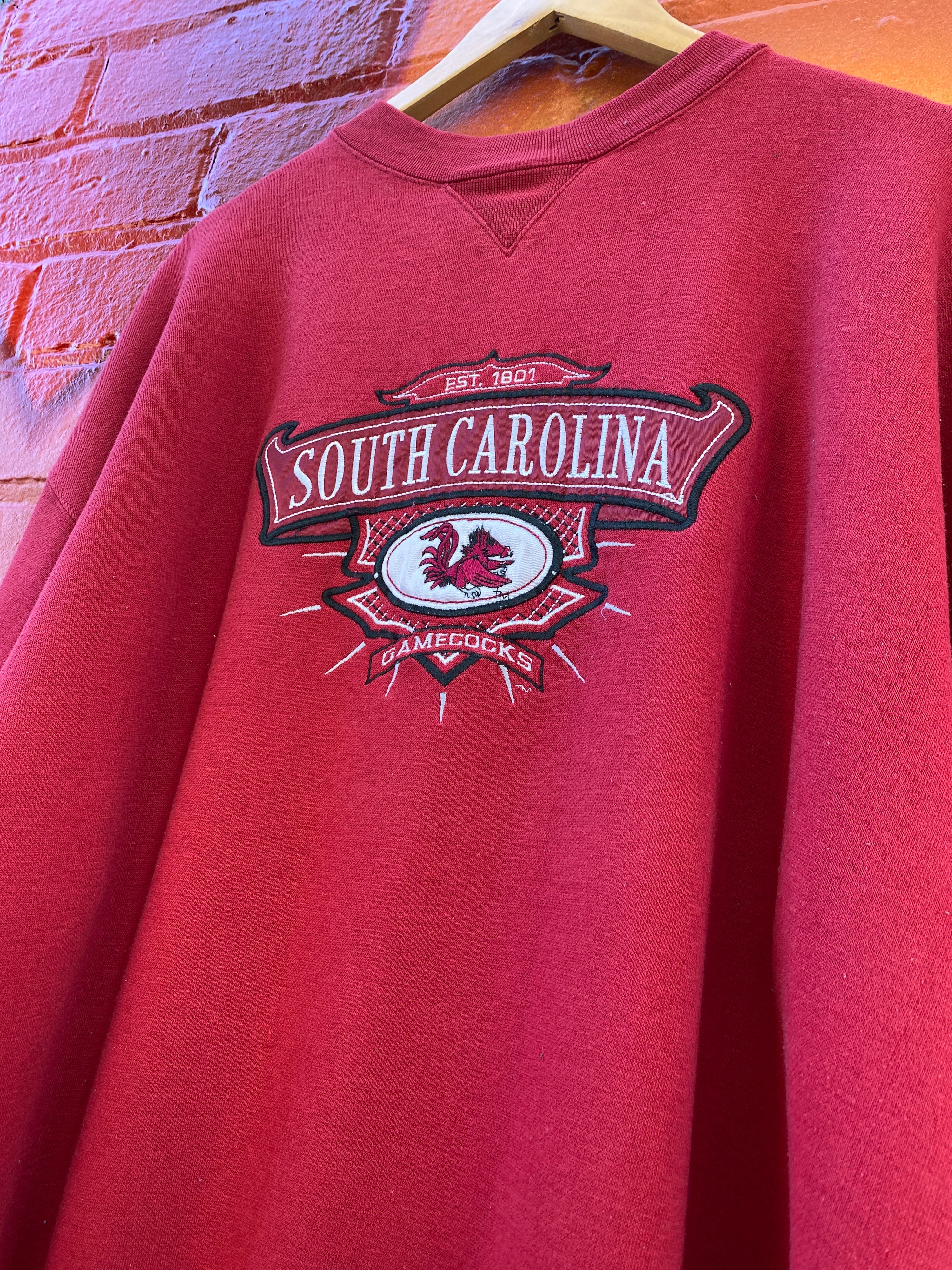 XL - Embroidered South Carolina Gamecocks Red Jumper