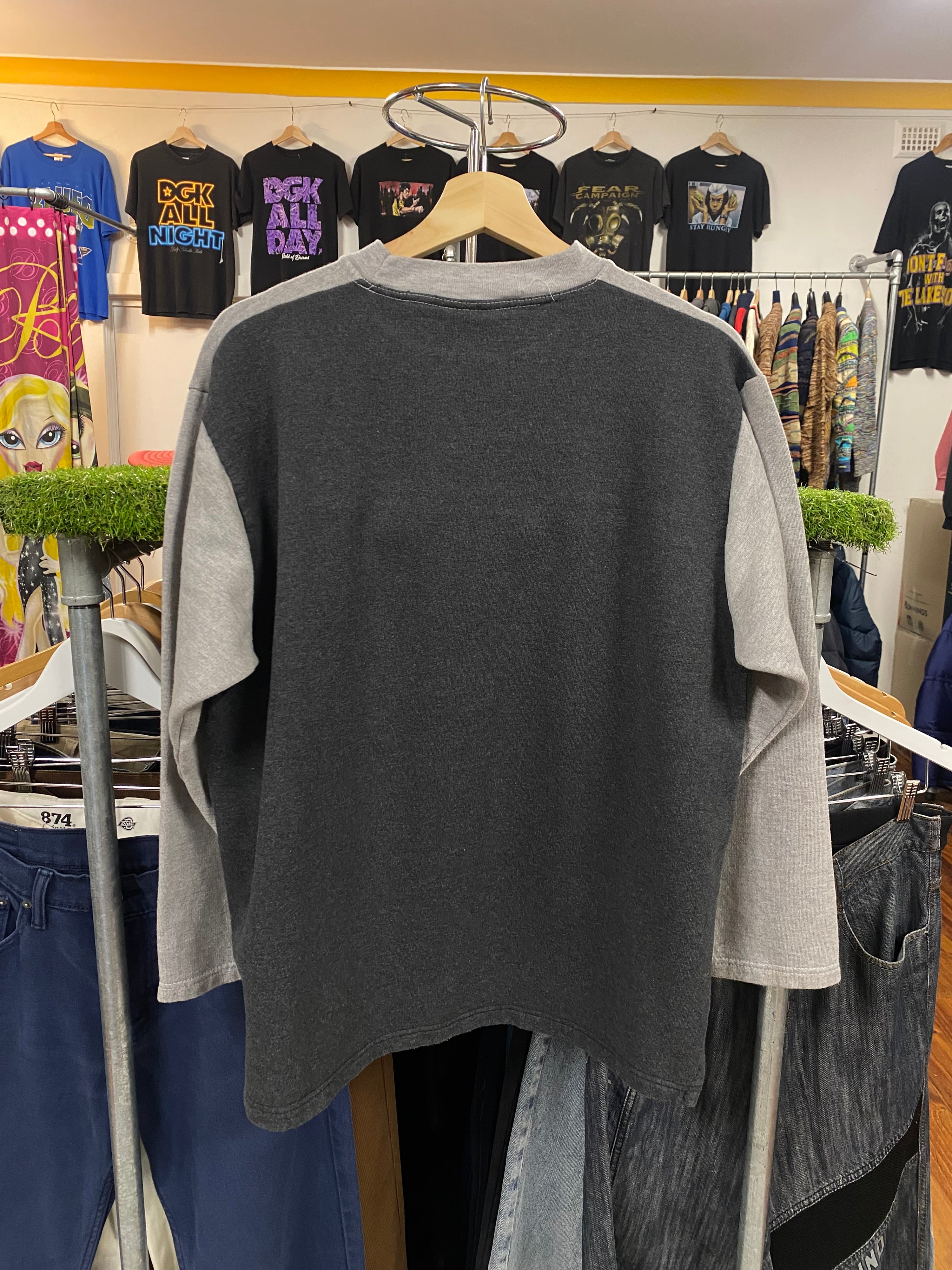 [XL] Adidas Light/Dark Grey Colourblock Jumper