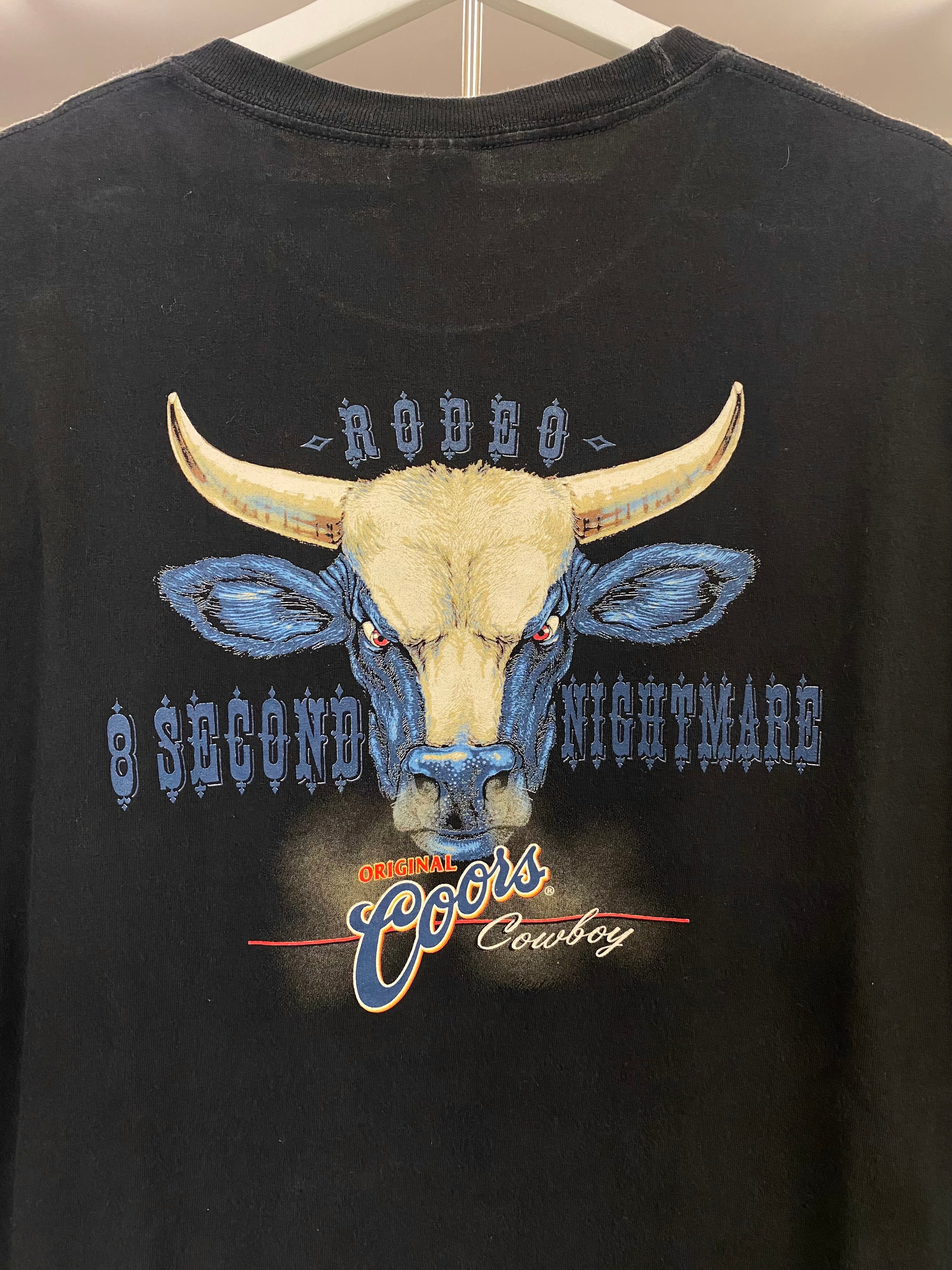 [XL] Original Coors Cowboy 8 Second Nightmare Double Sided Tshirt