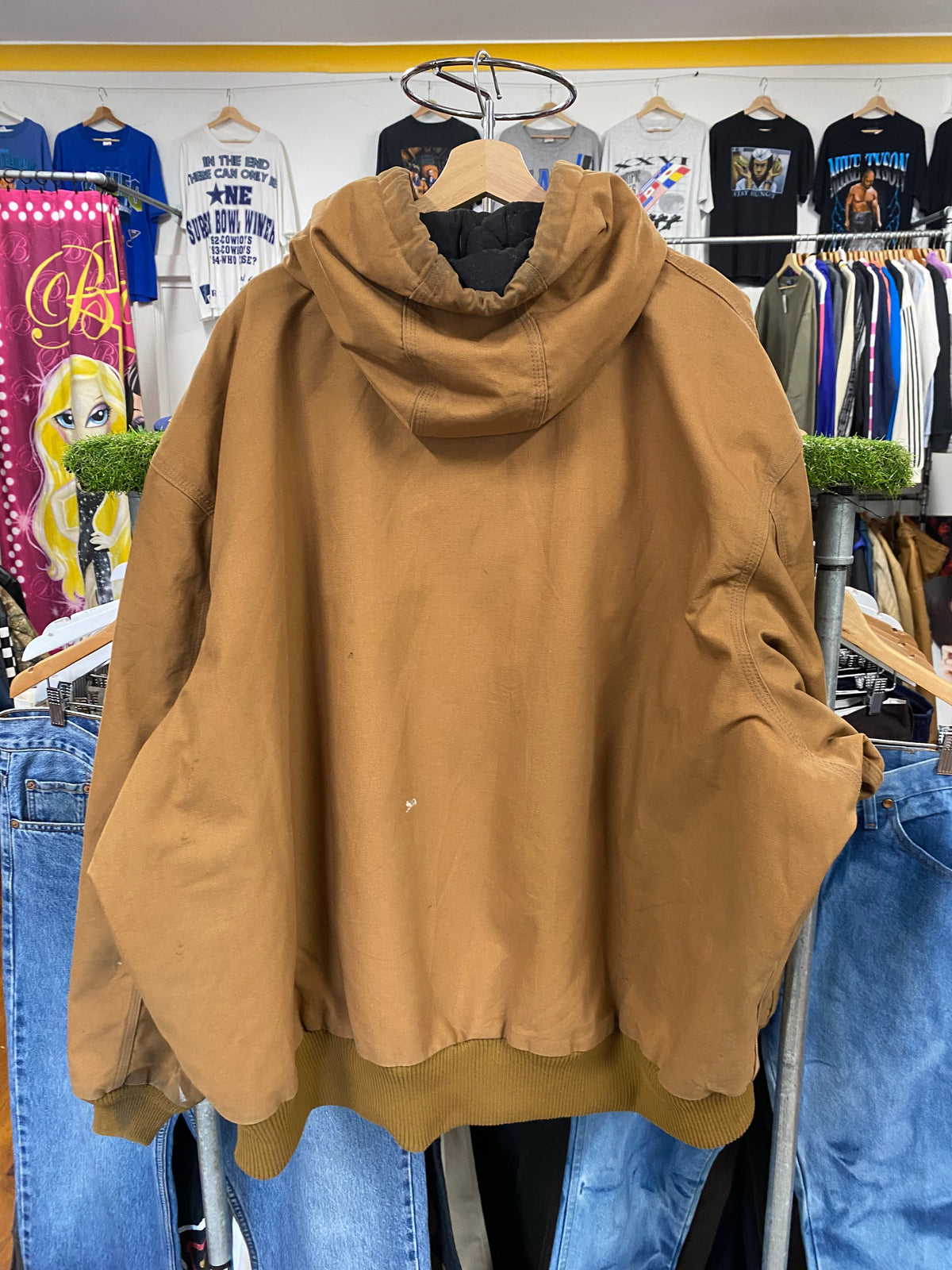 [2XL] Carhartt Brown Active Jacket Paint Marks