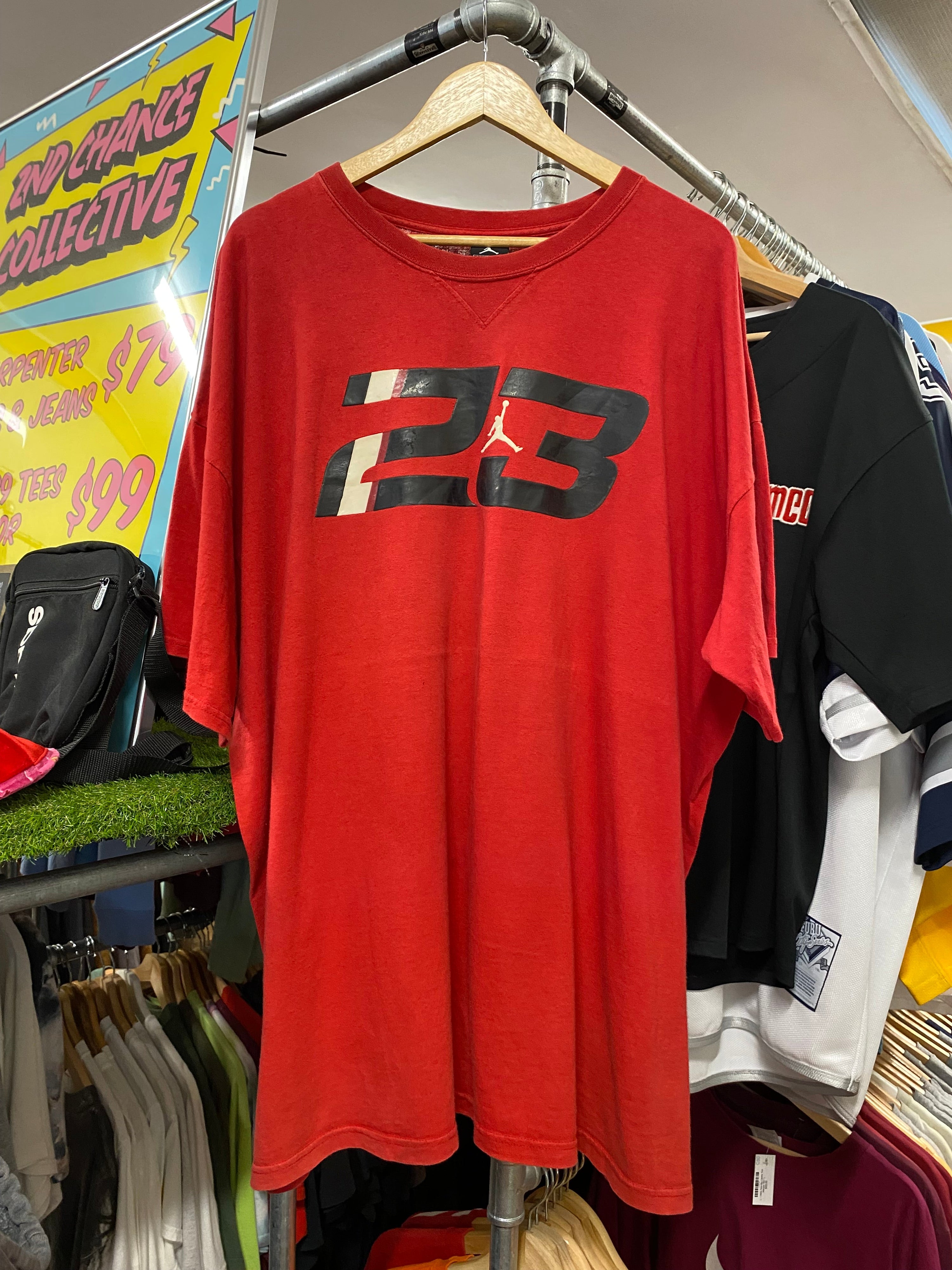 3XL - Air Jordan Big 23 Rubber Print Red Tee