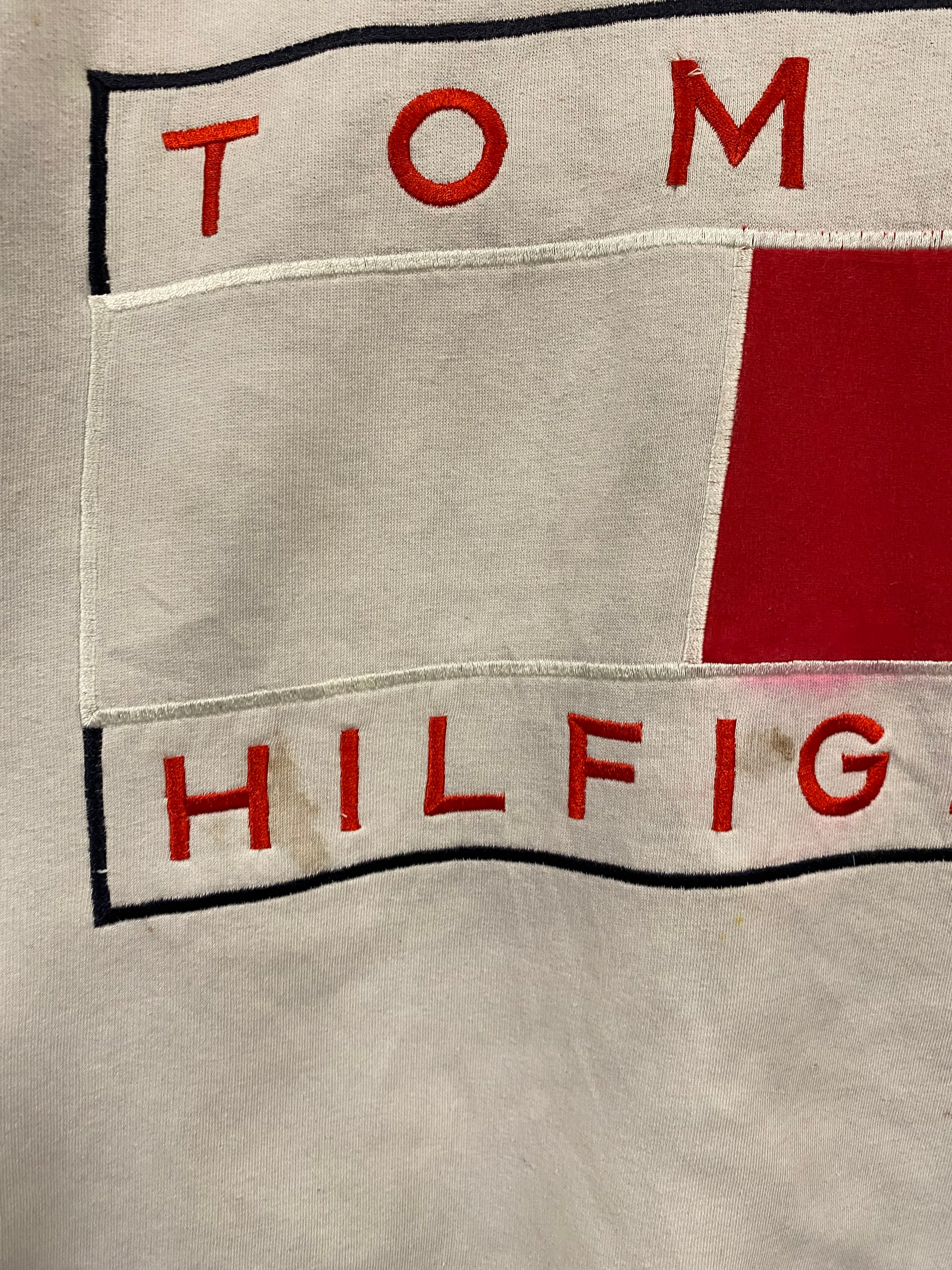 [S] Tommy Hilfiger Big Logo White Jumper
