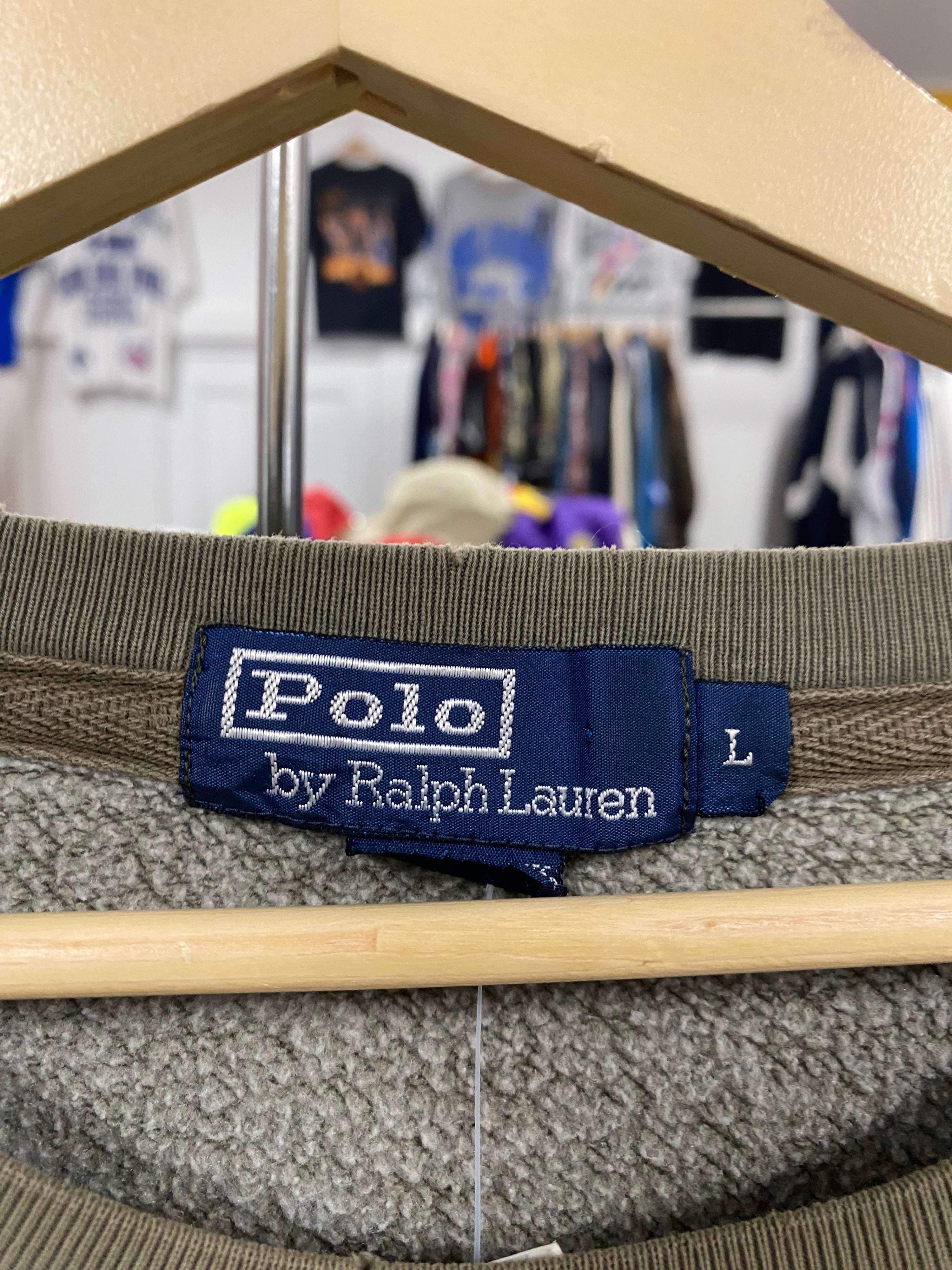 [L] RL Polo Olive Jumper (Flaws)
