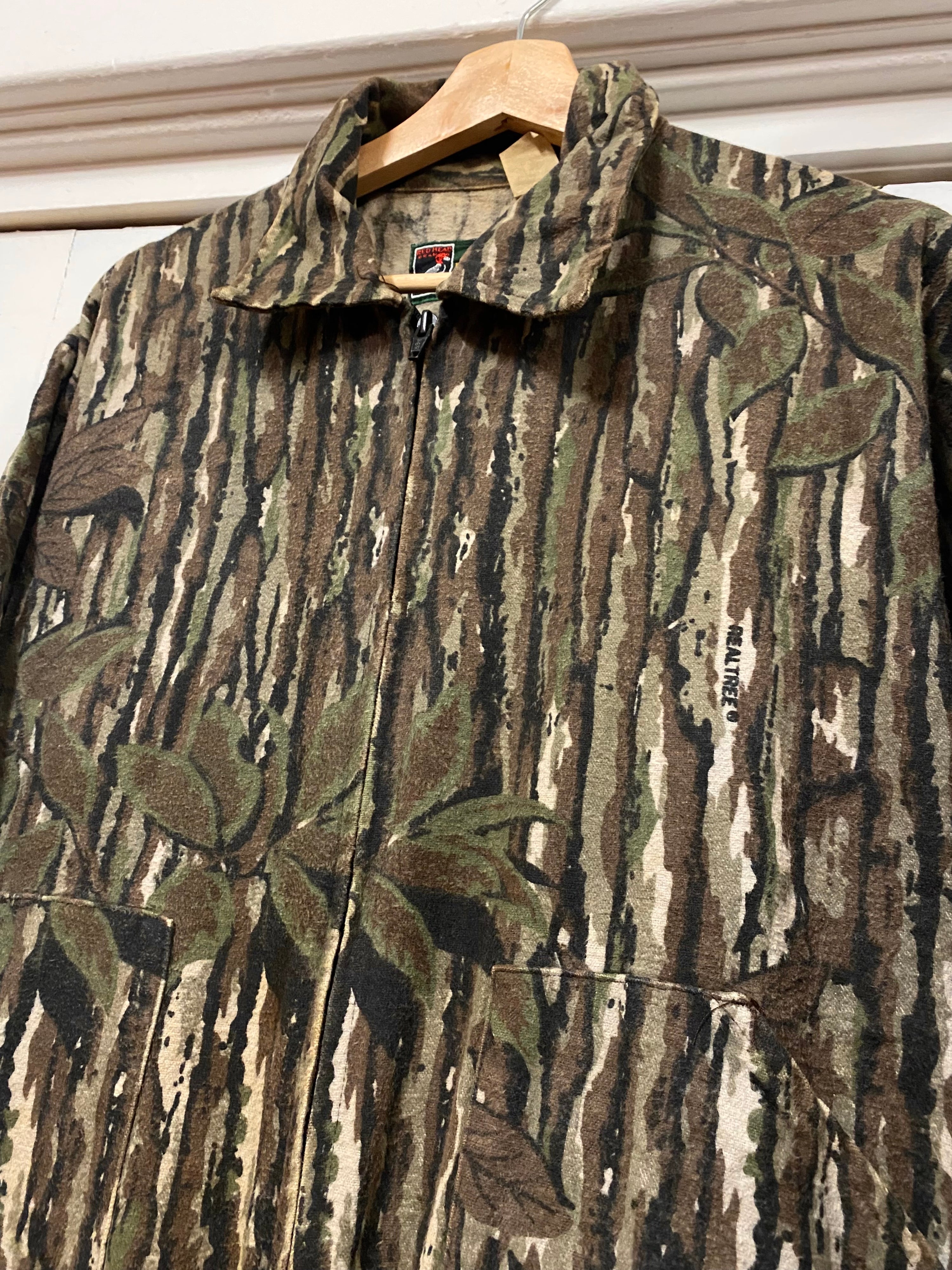 [M] Vintage Red Head Realtree Camo Lightweight Jacket
