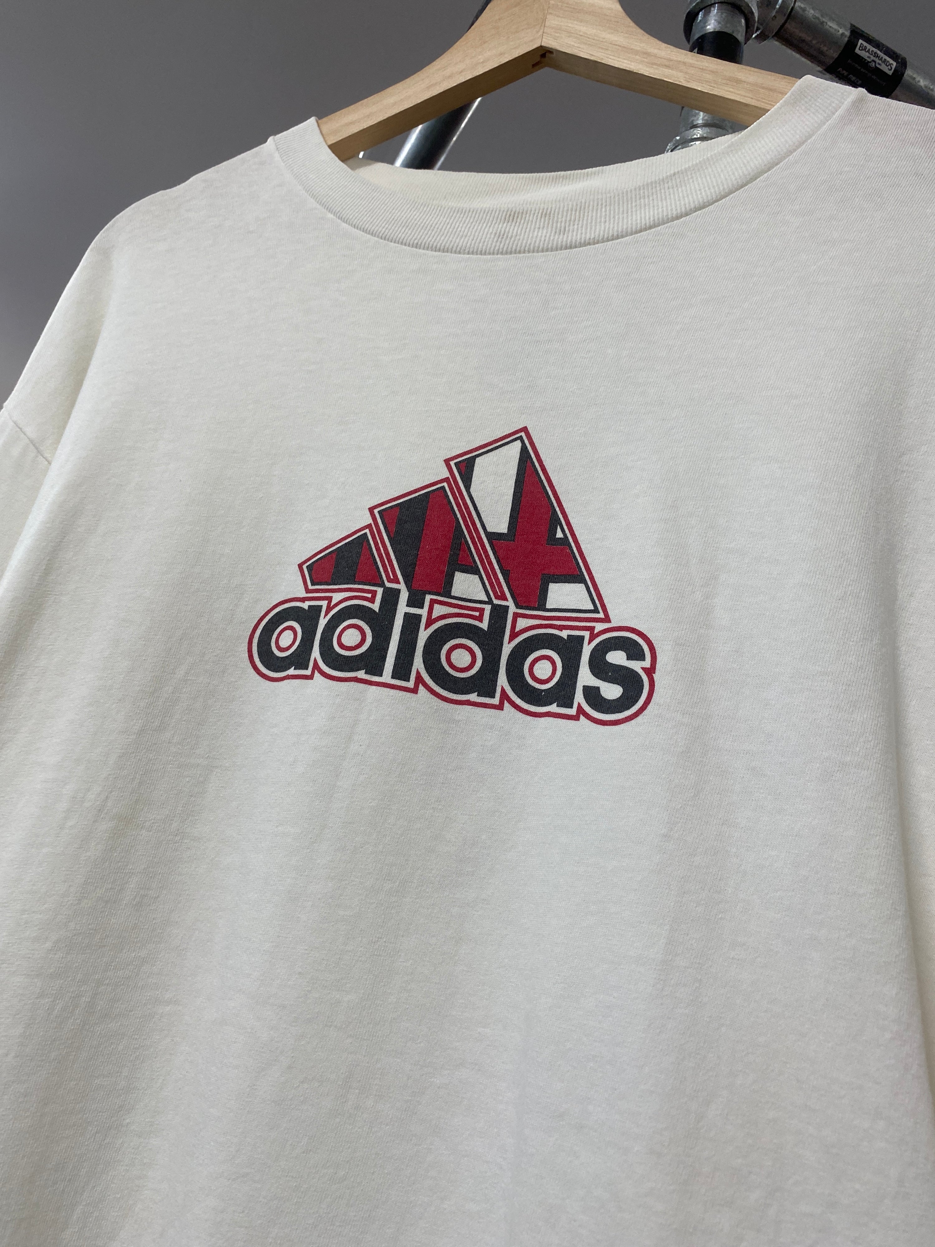 L - Vintage Adidas x AC Milan White Long Sleeve DS