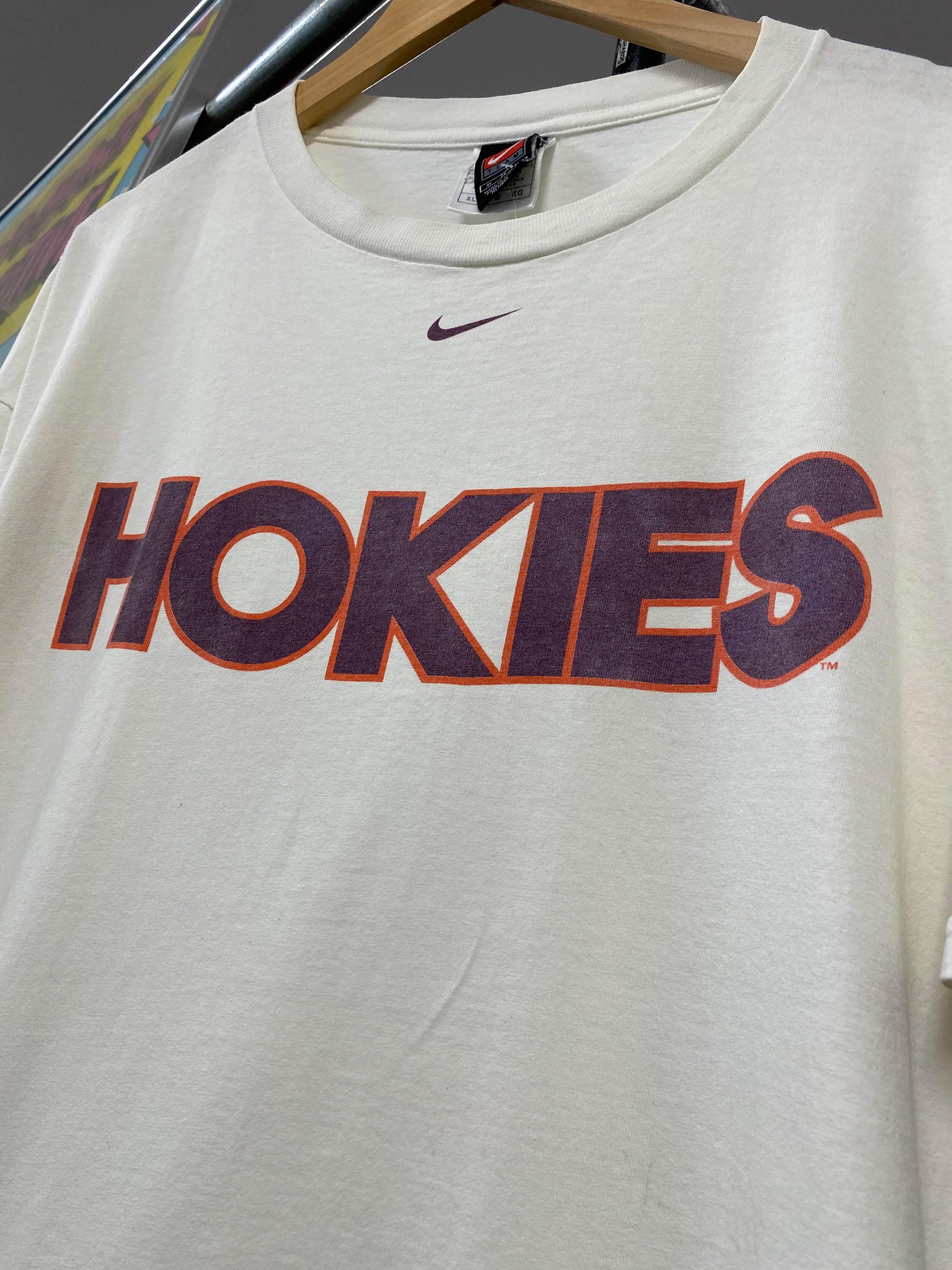 XL - Vintage Nike Team x Virginia Tech Hokies White Tee