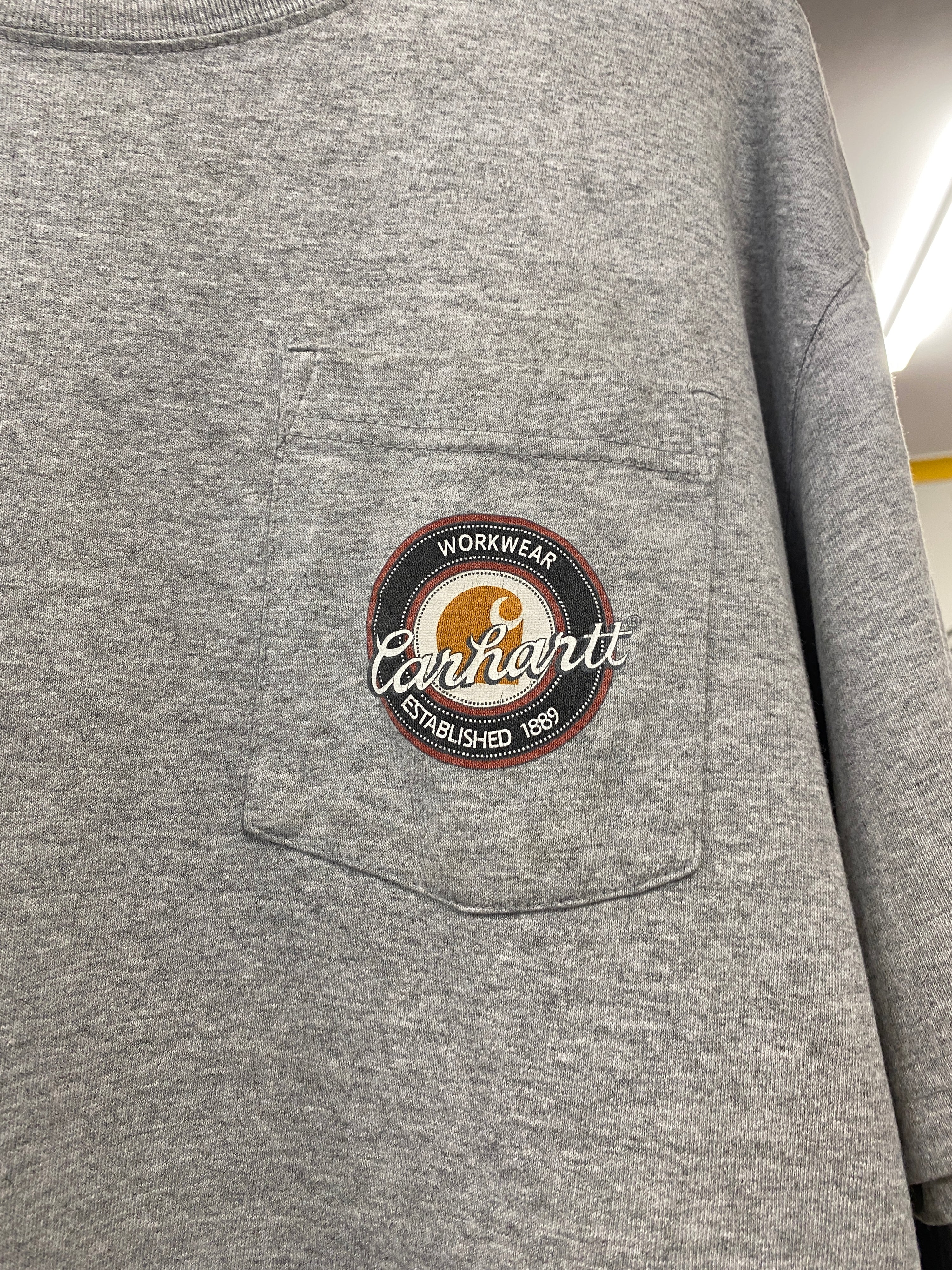 L - Carhartt Workwear DS Grey Pocket Tee