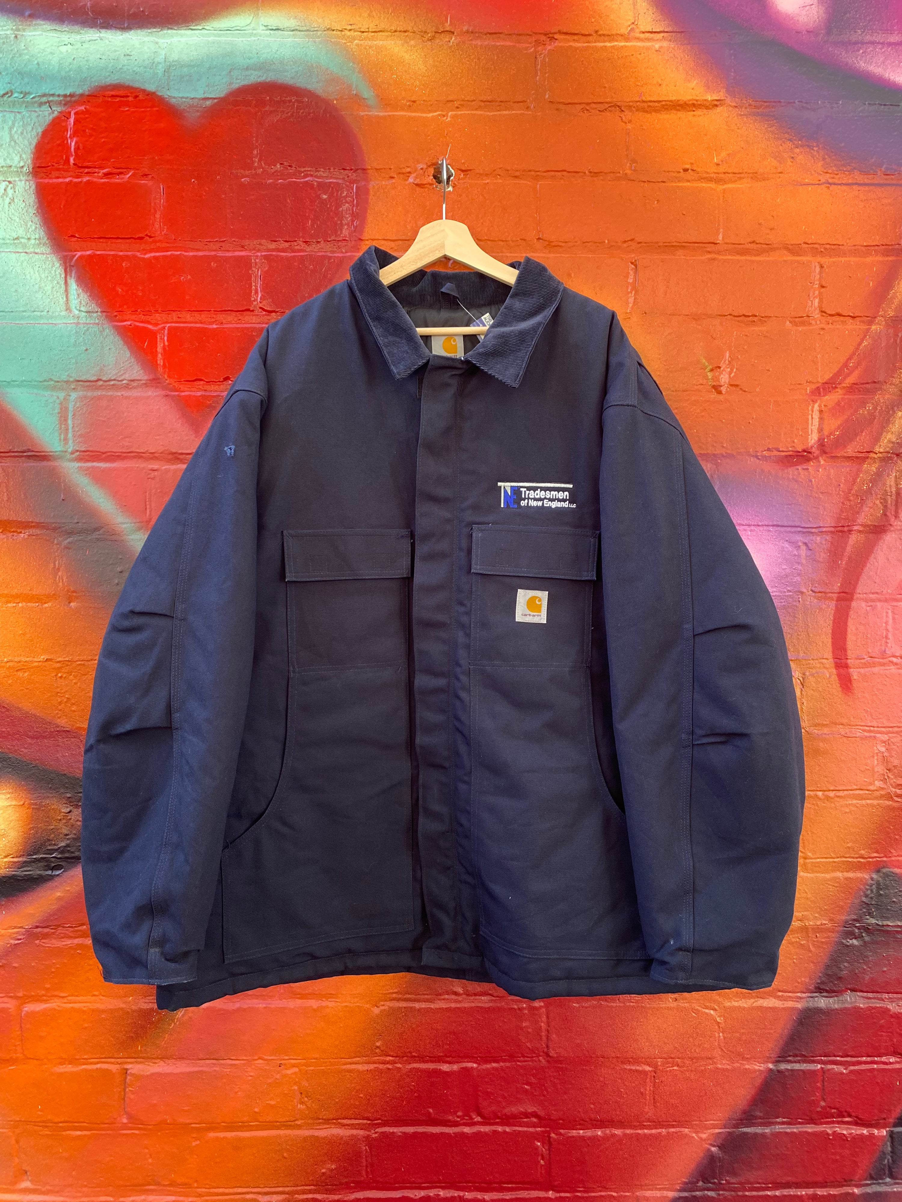 [3XL] Carhartt 'Tradesman of New England' Navy Chore Jacket