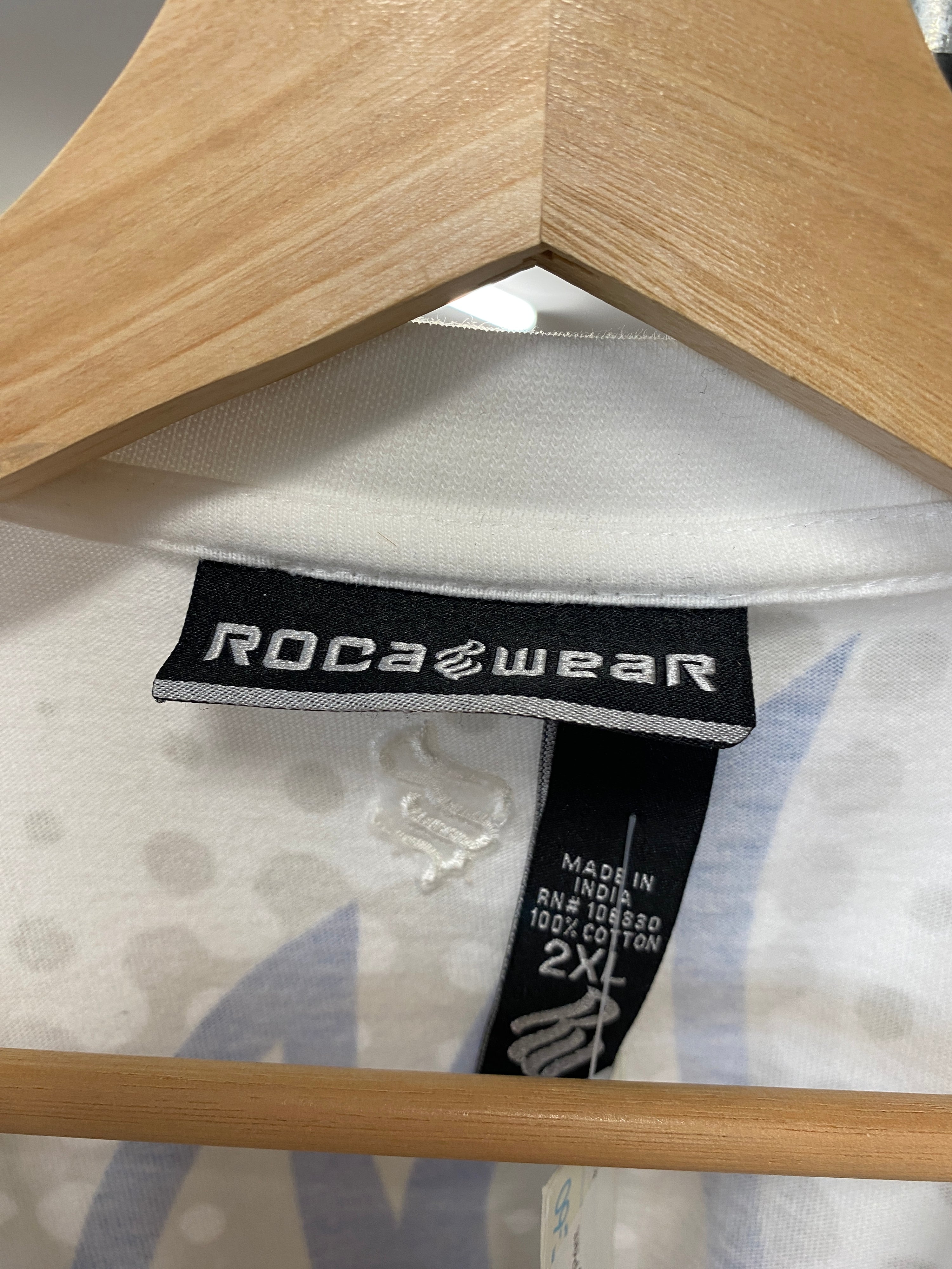 2XL - Rocawear Royalty Big Print White Tee