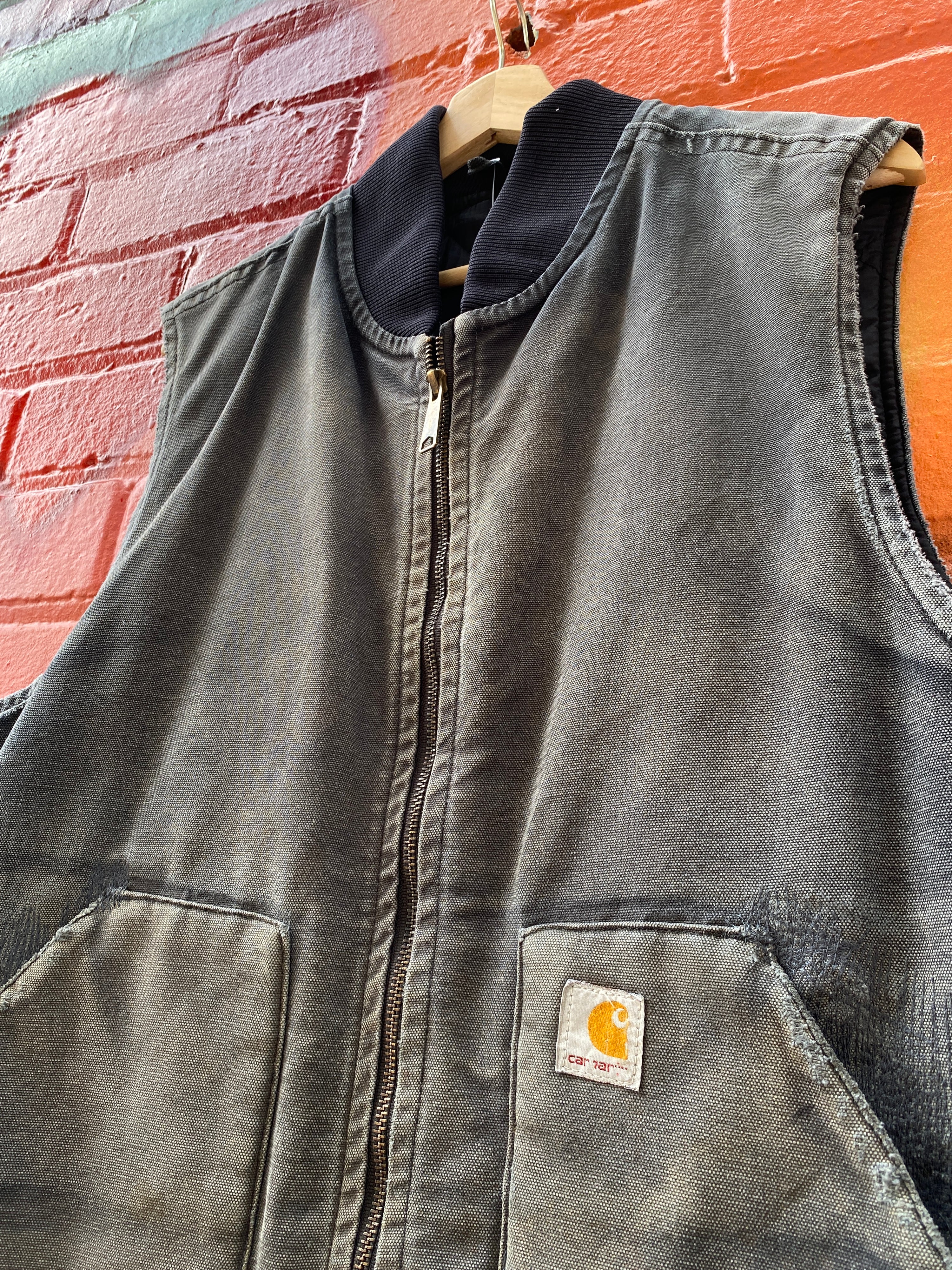 XL - Carhartt Vest Blue Repaired