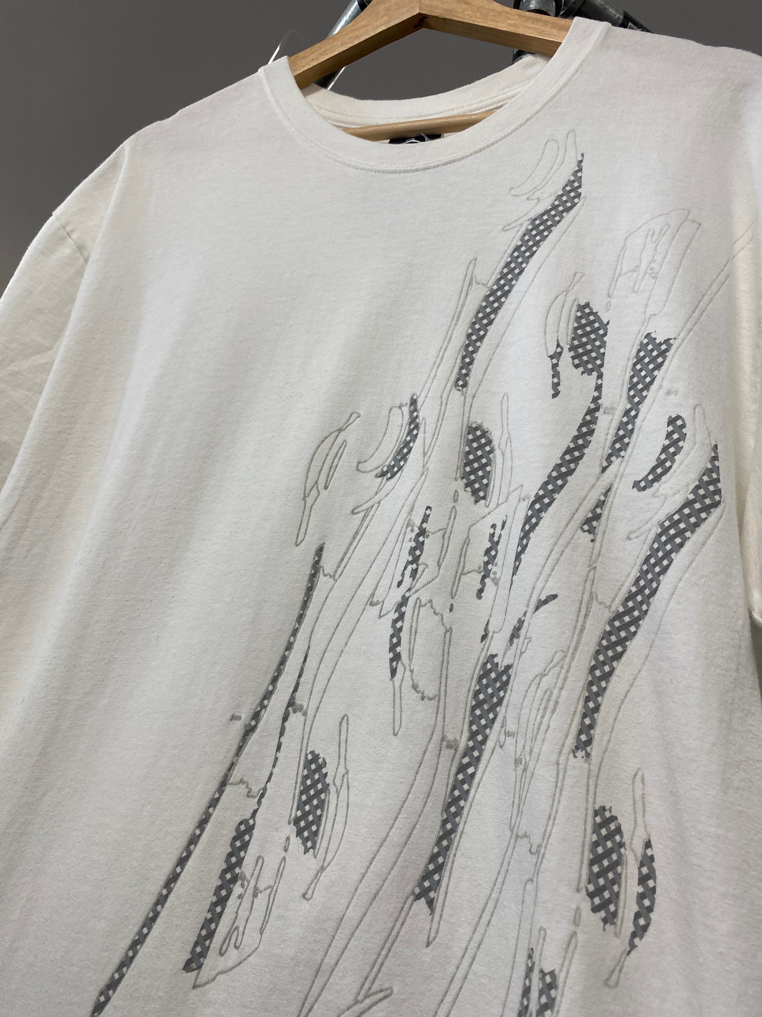 XL - Air Jordan Abstract White/Grey Front Print Tee