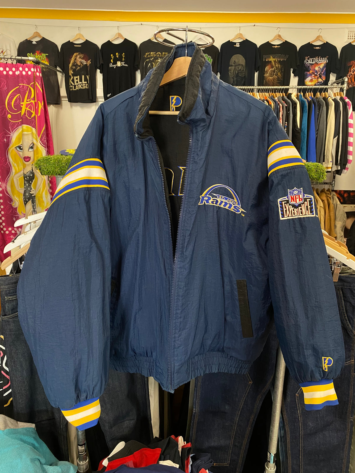 [XL] 2000s Rams Reversable Foot Locker Pro Player Jacket - BROKEN ZIP