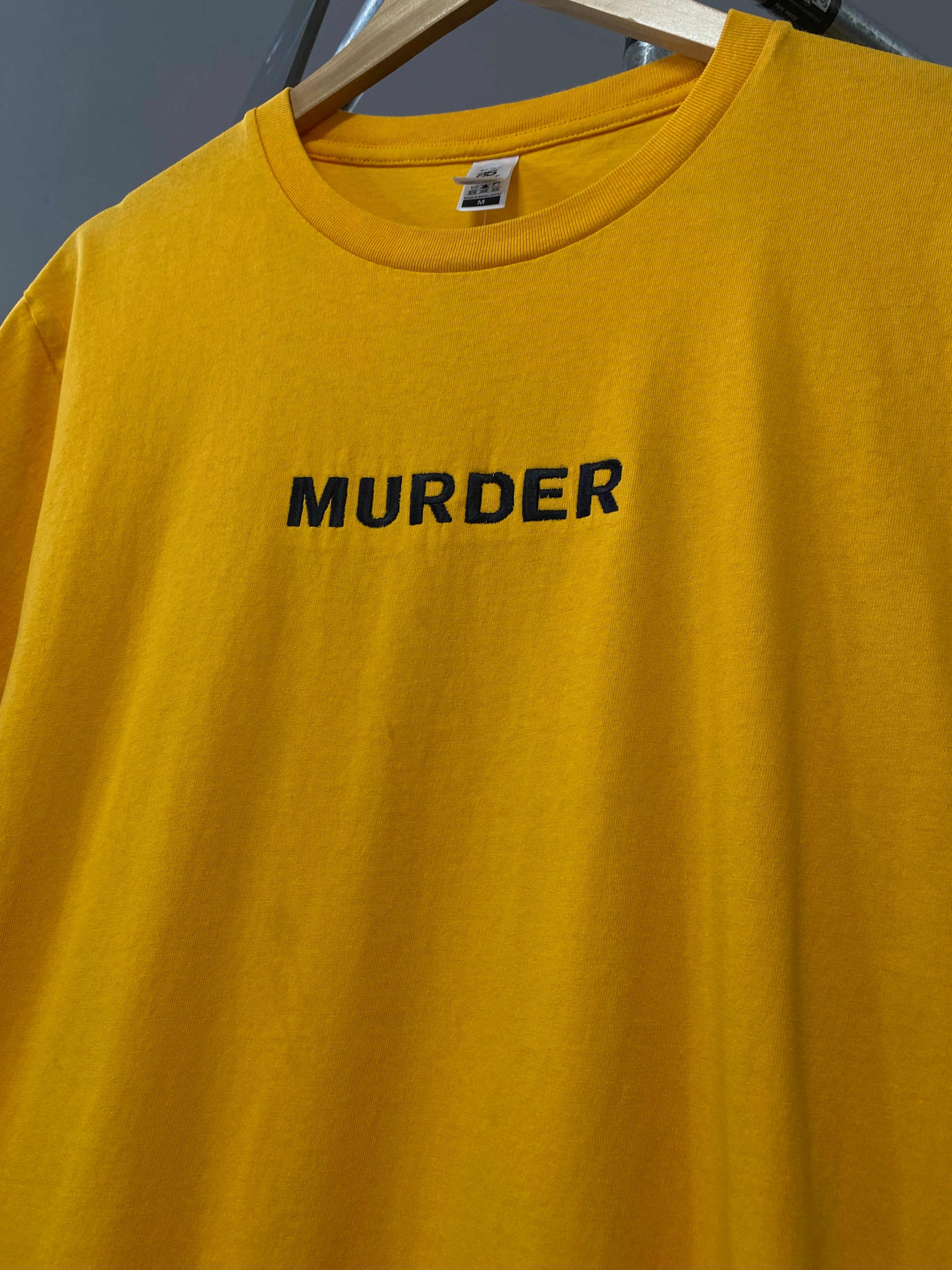 M - MURDER Embroidered Thy Art Is Murder Yellow Tee
