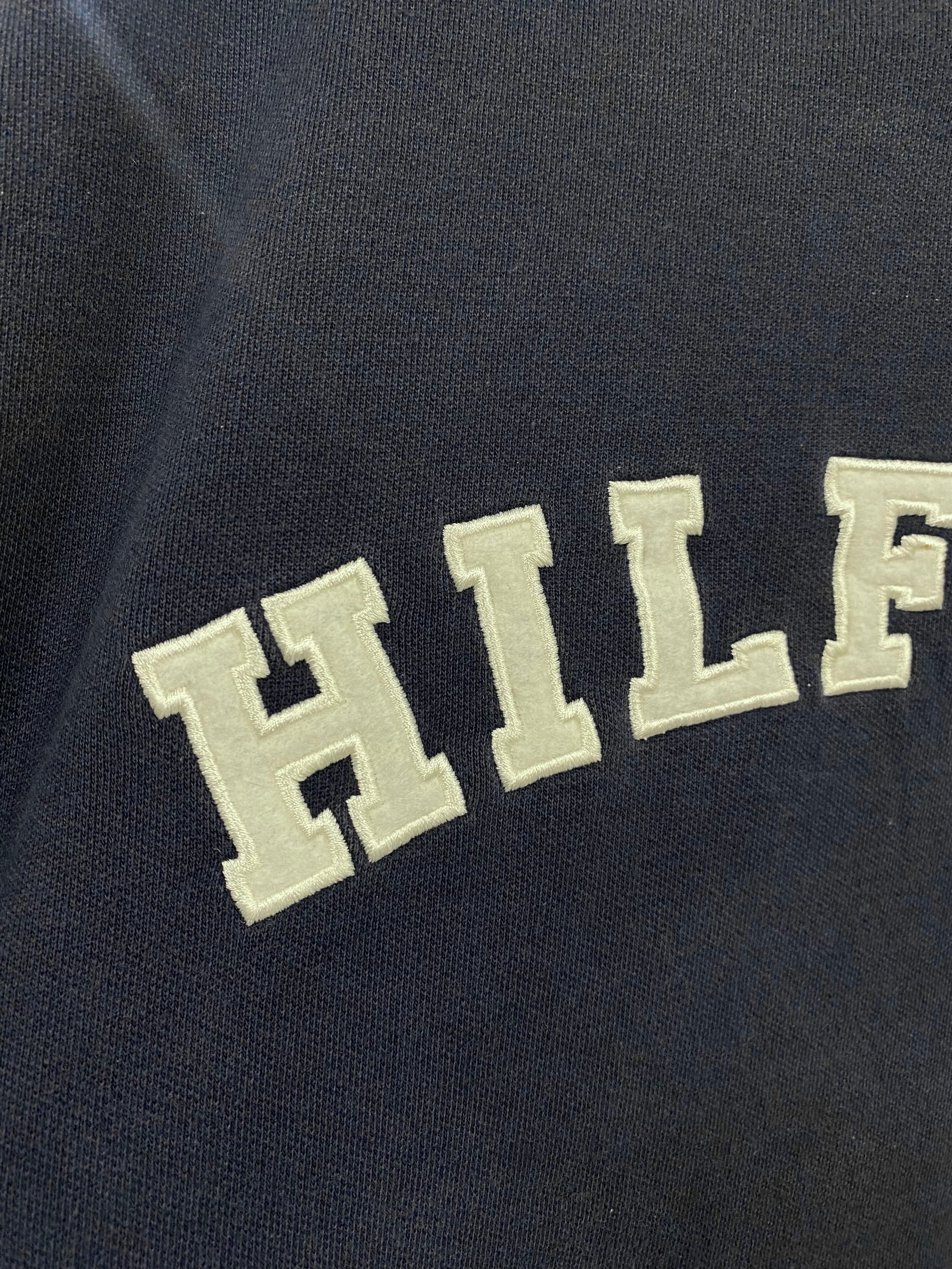 [L] Hilfiger Patched Spellout Blue Jumper