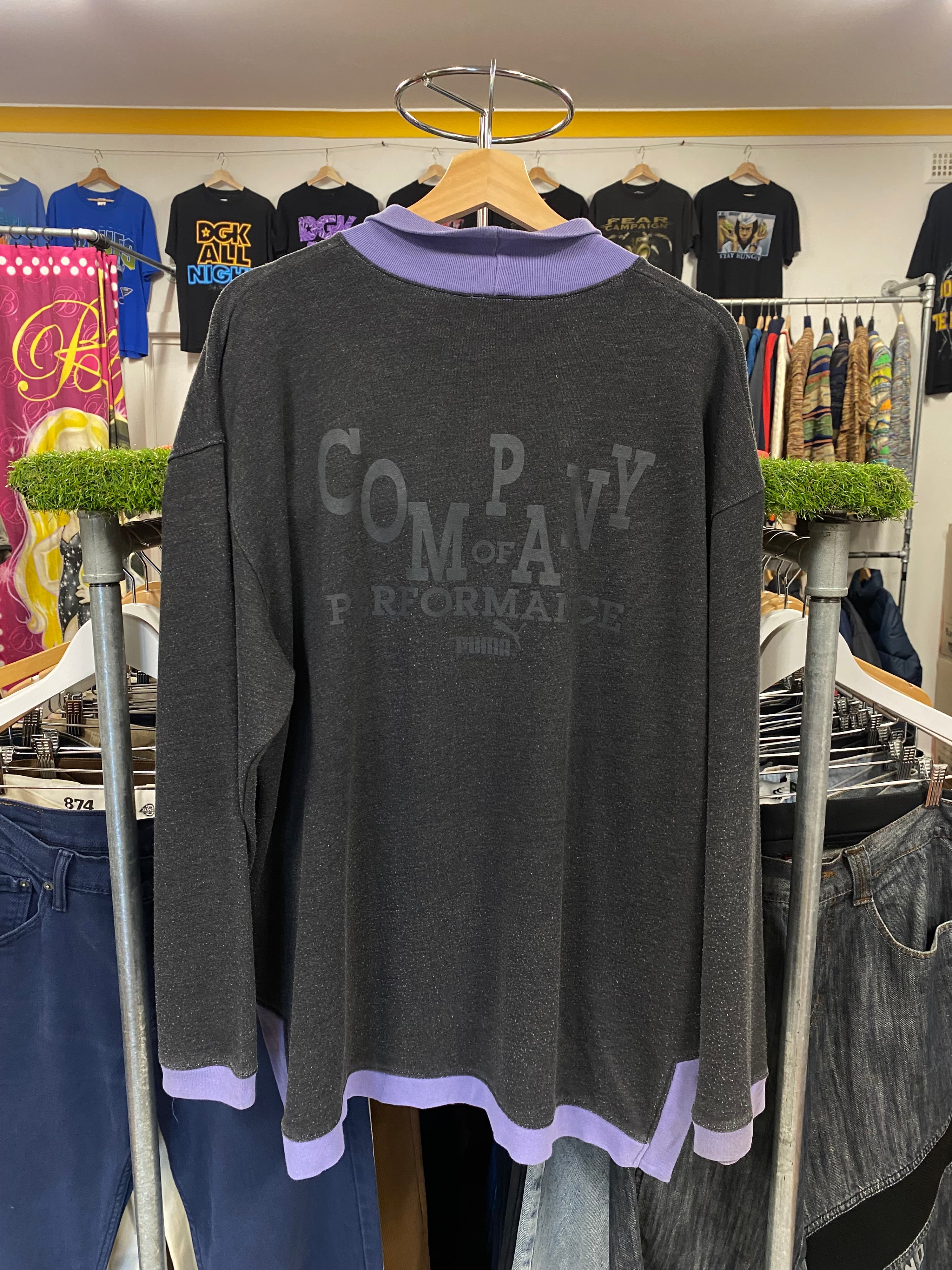 [L] Puma Grey/Purple Company of Performance Jumper