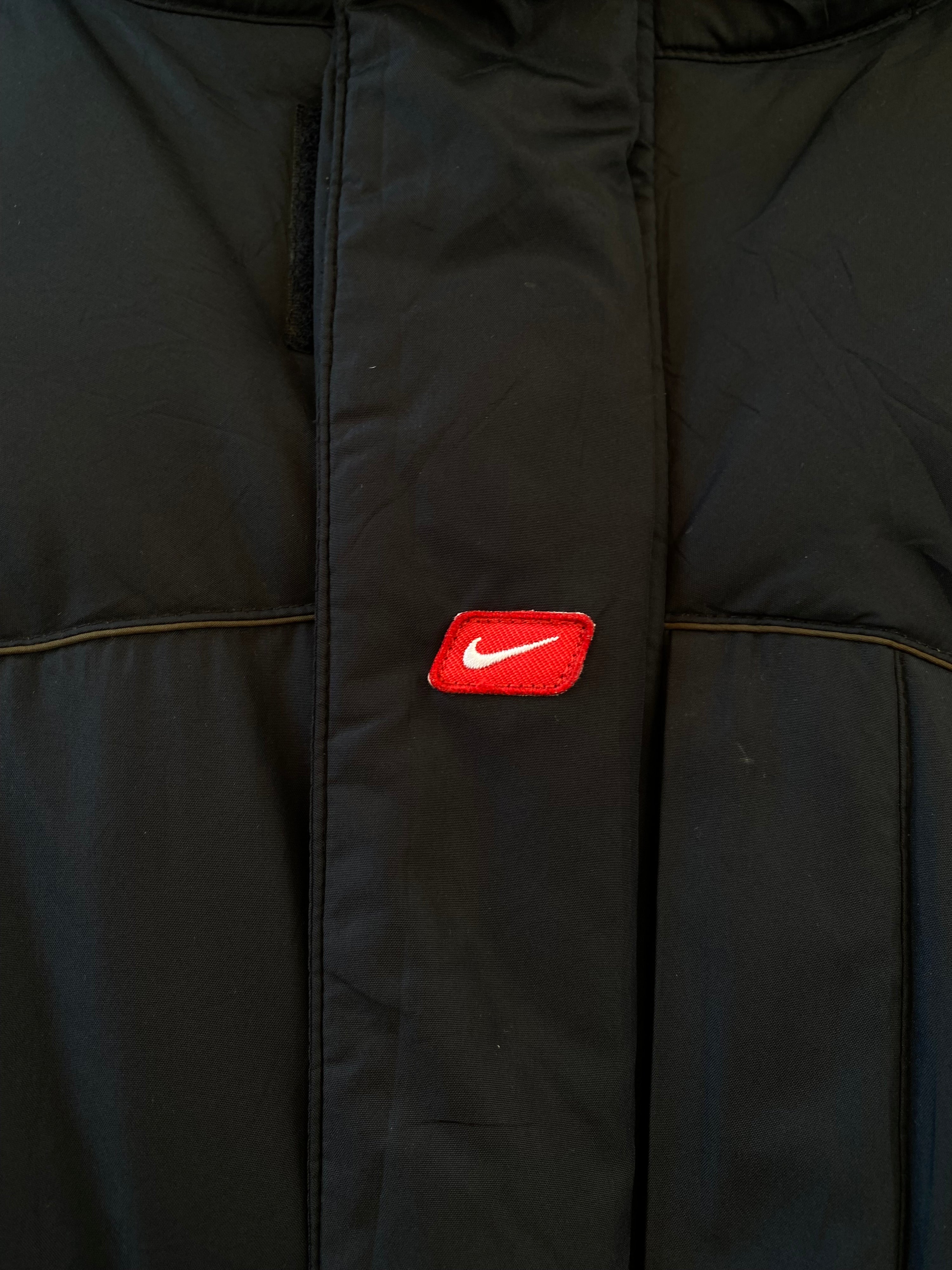 [2XL] Nike Black Puffer Jacket Small Red Tick