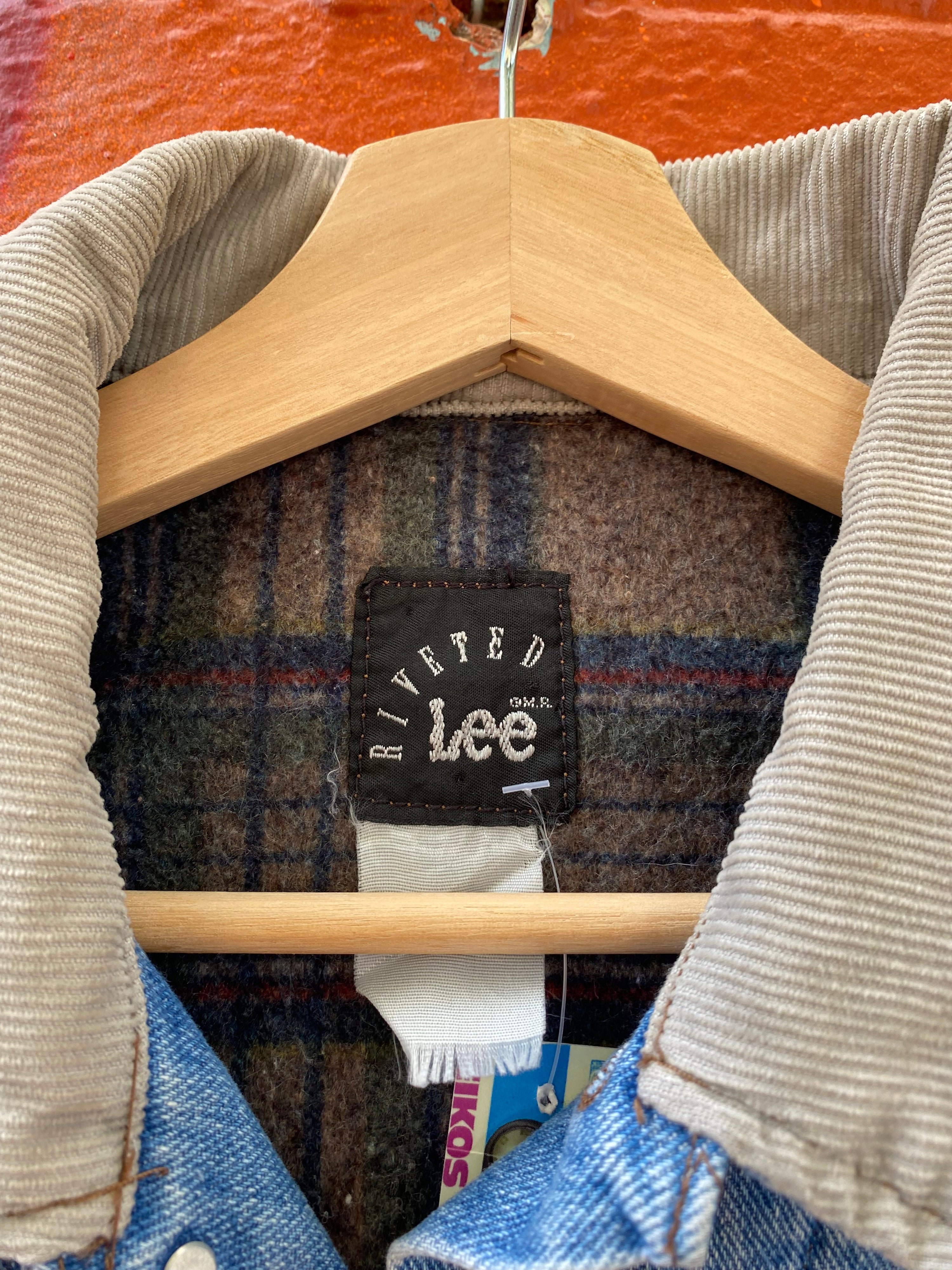 [XL] Vintage 1980s LEE Rivited Blanket Lined Denim Jacket