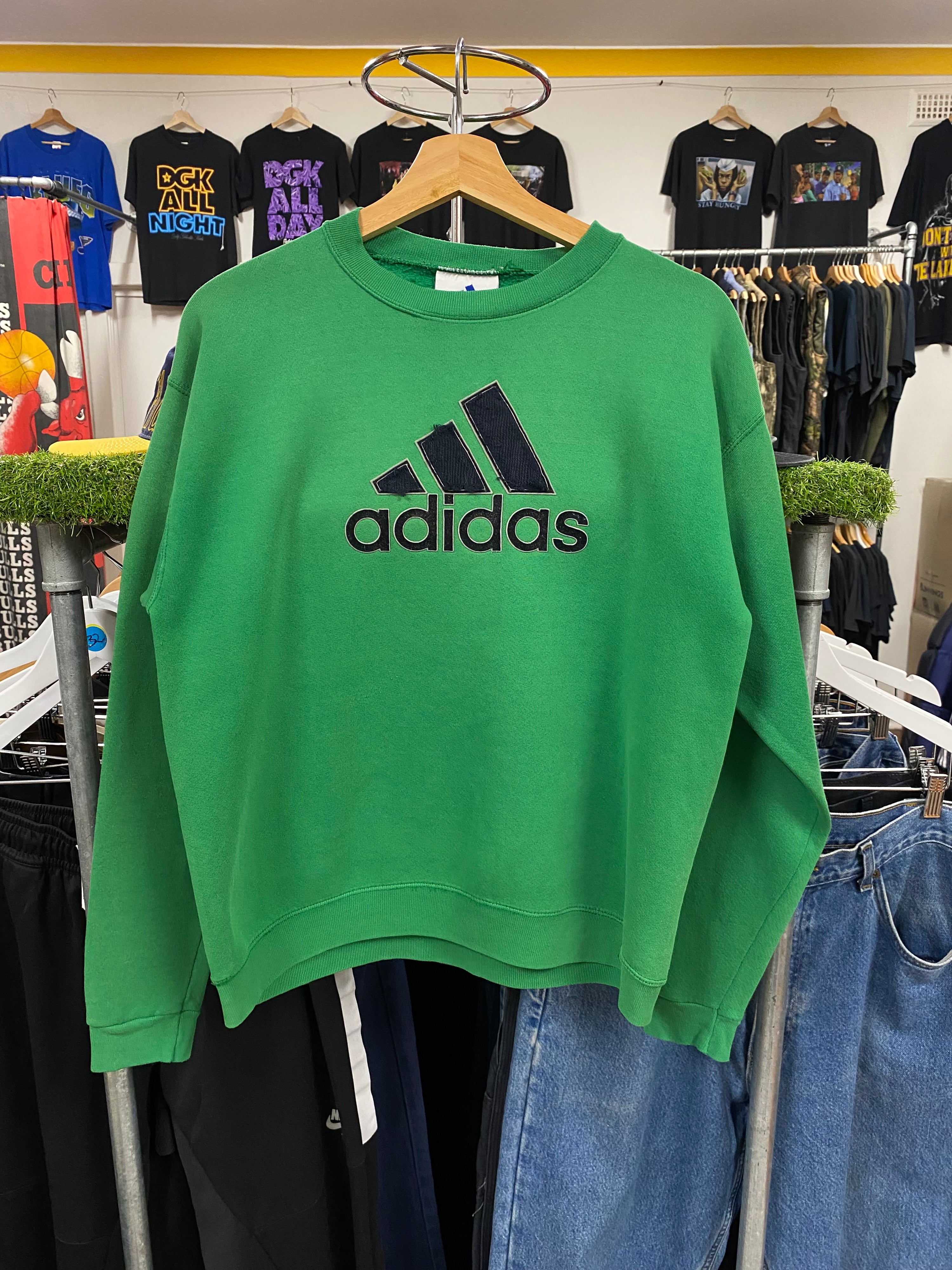 [YXL] Vintage Adidas Green Jumper