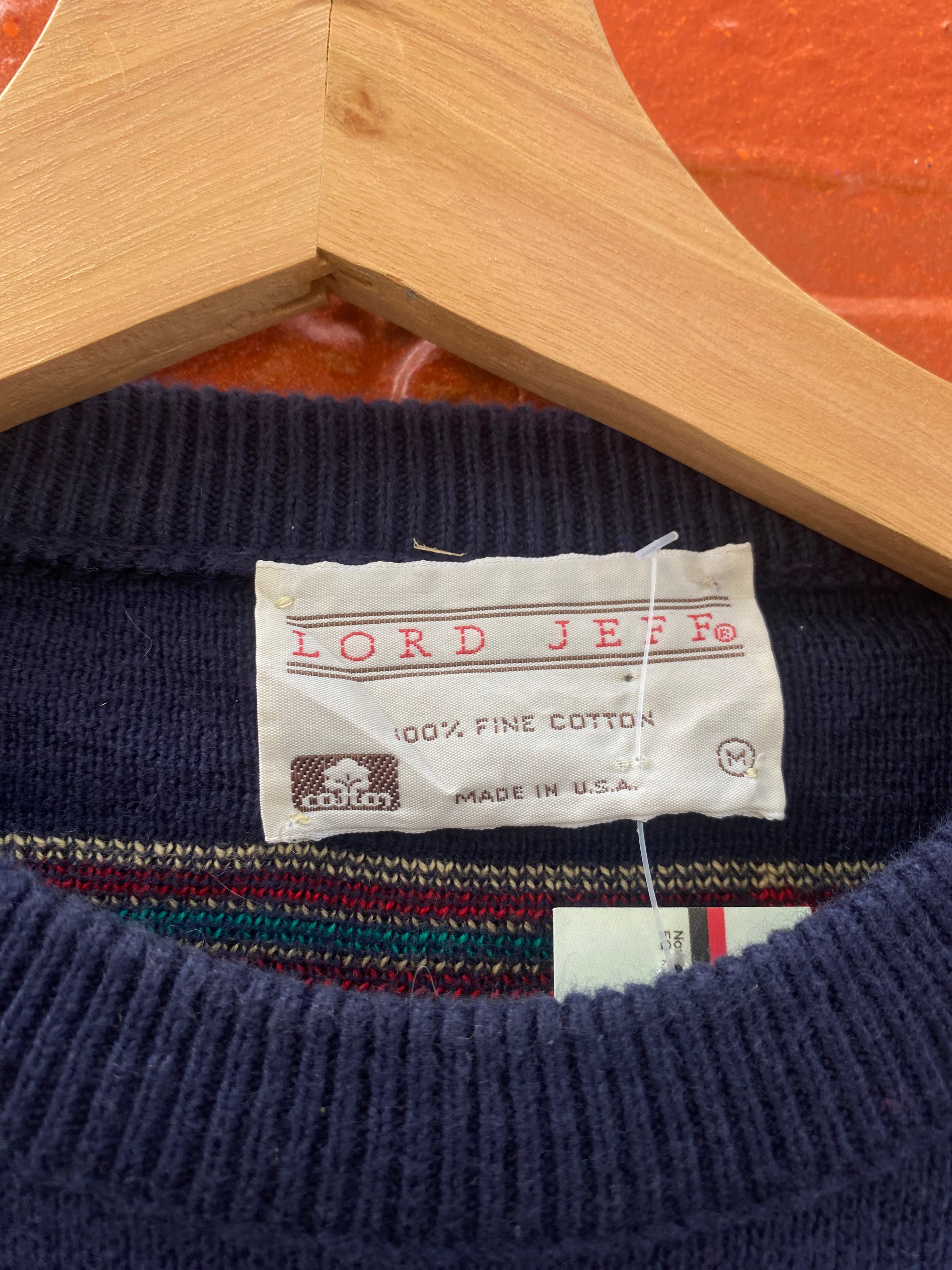 [M] Lord Jeff Navy w/ Boats Knit Sweater