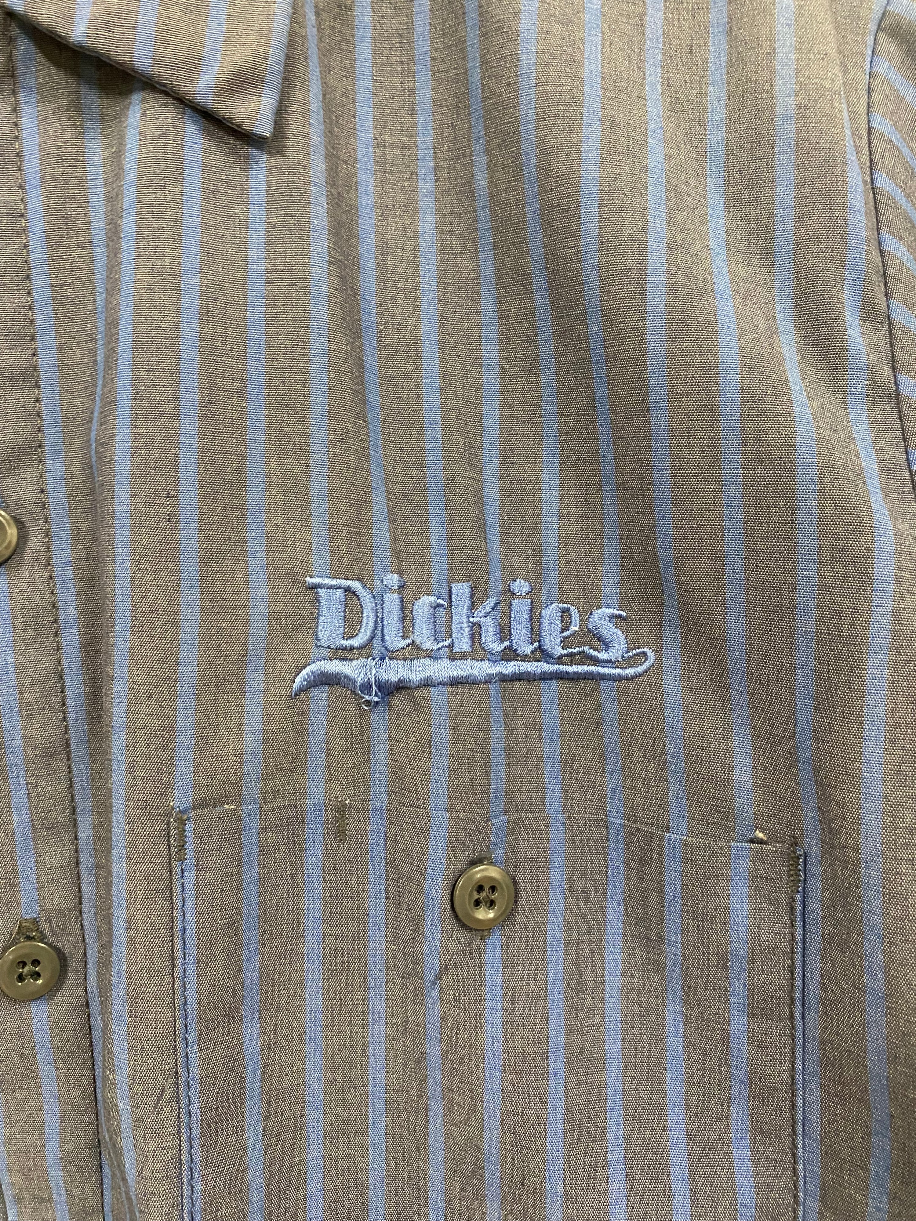 [S] Dickies Blue Striped SS Button-up Tee