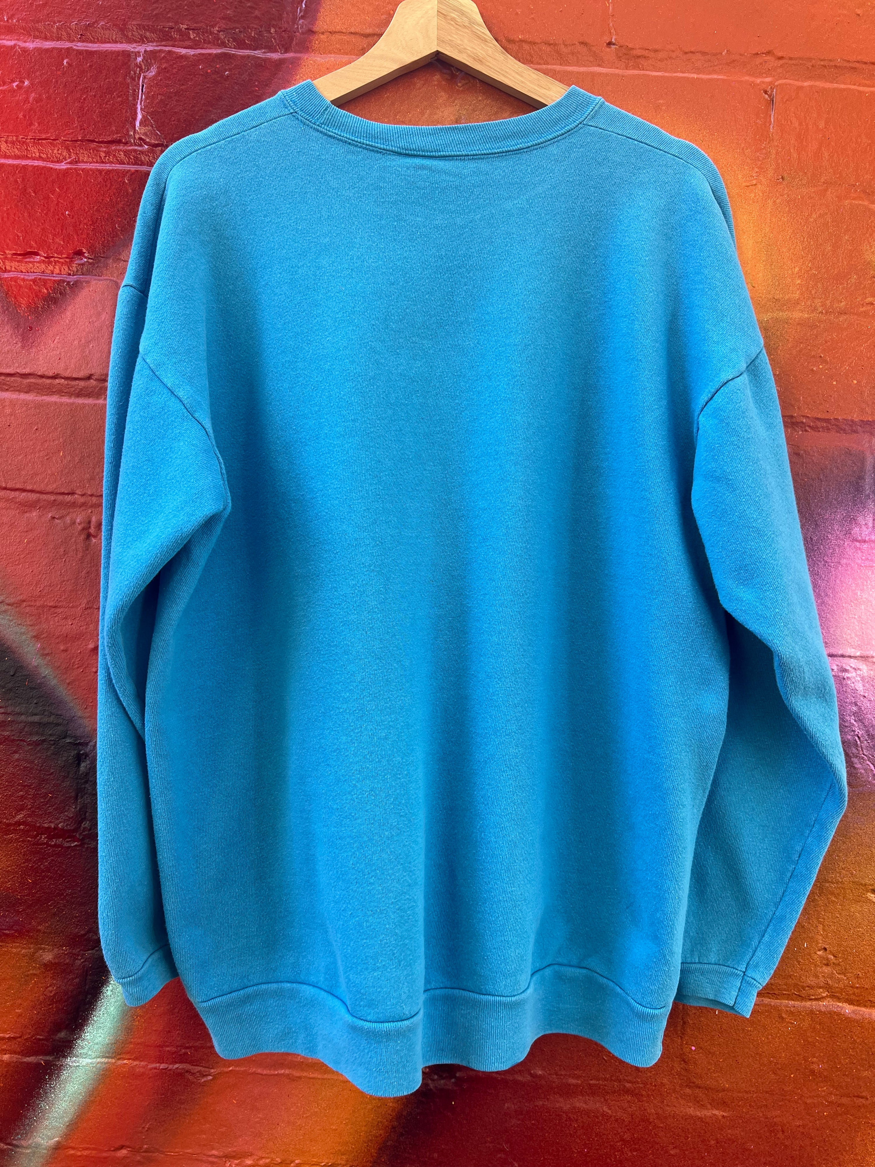 L - Vintage Guess Knitwear Blue Jumper