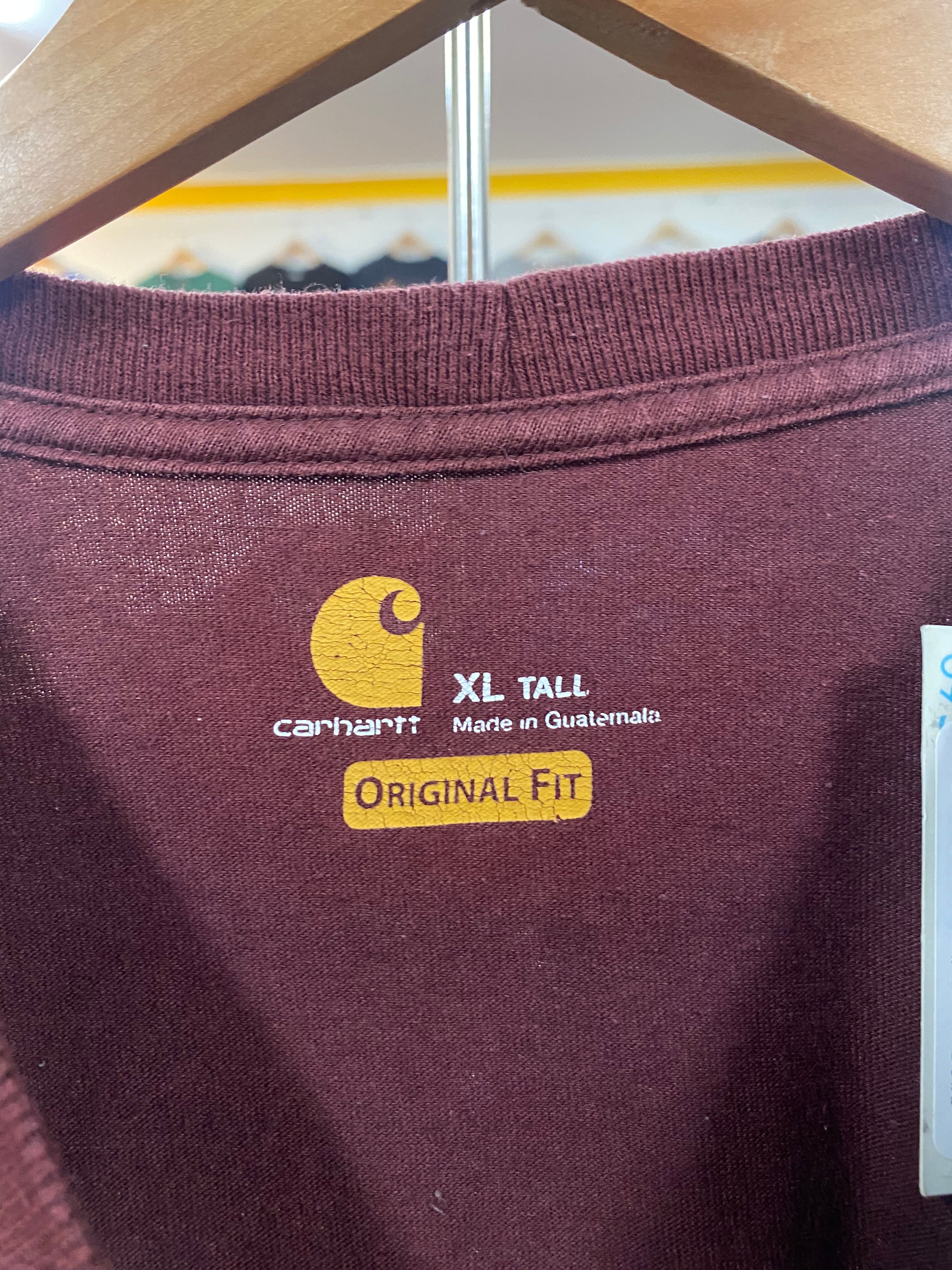 [XL] Carhartt Tall Burgundy Pocket Tee