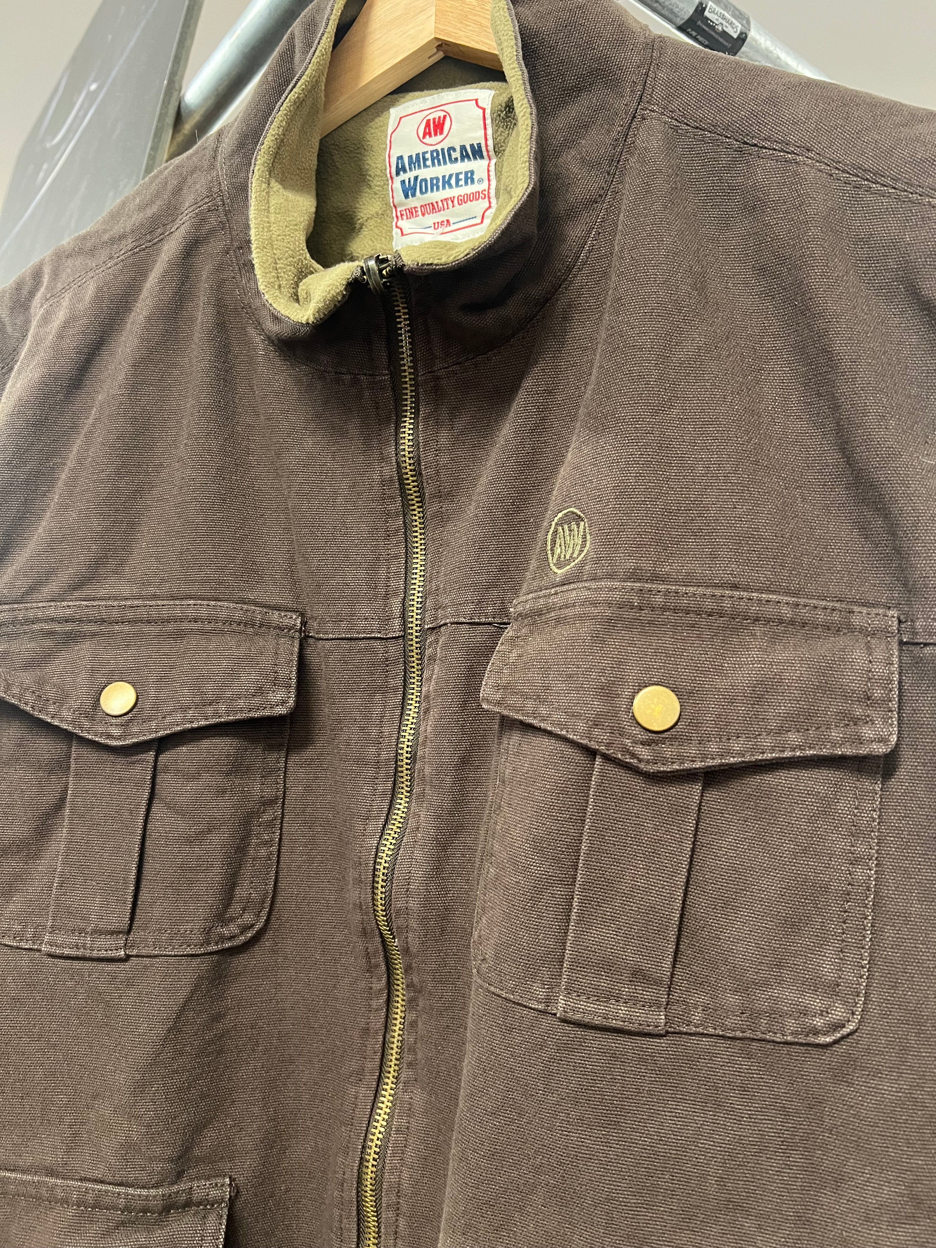 [L] American Workwear Heavy Brown Vest