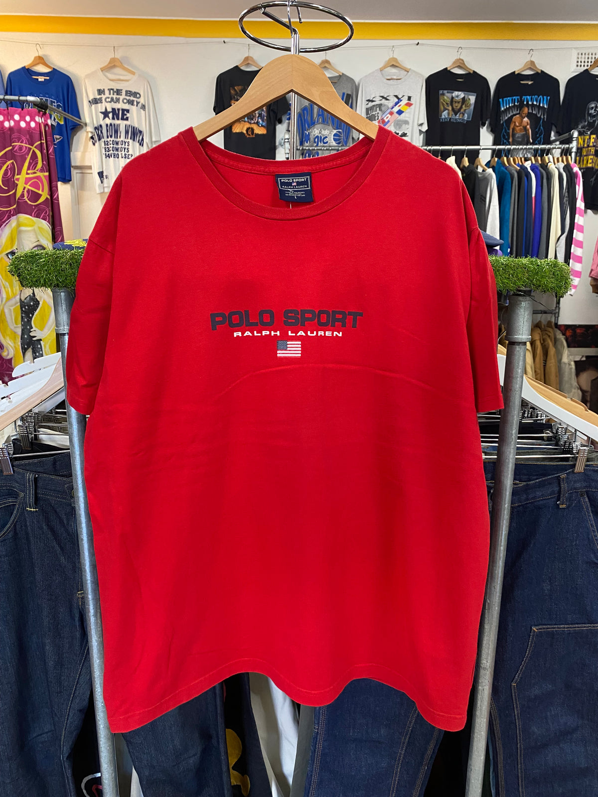 [L] Polo Sport Red Cotton Tshirt