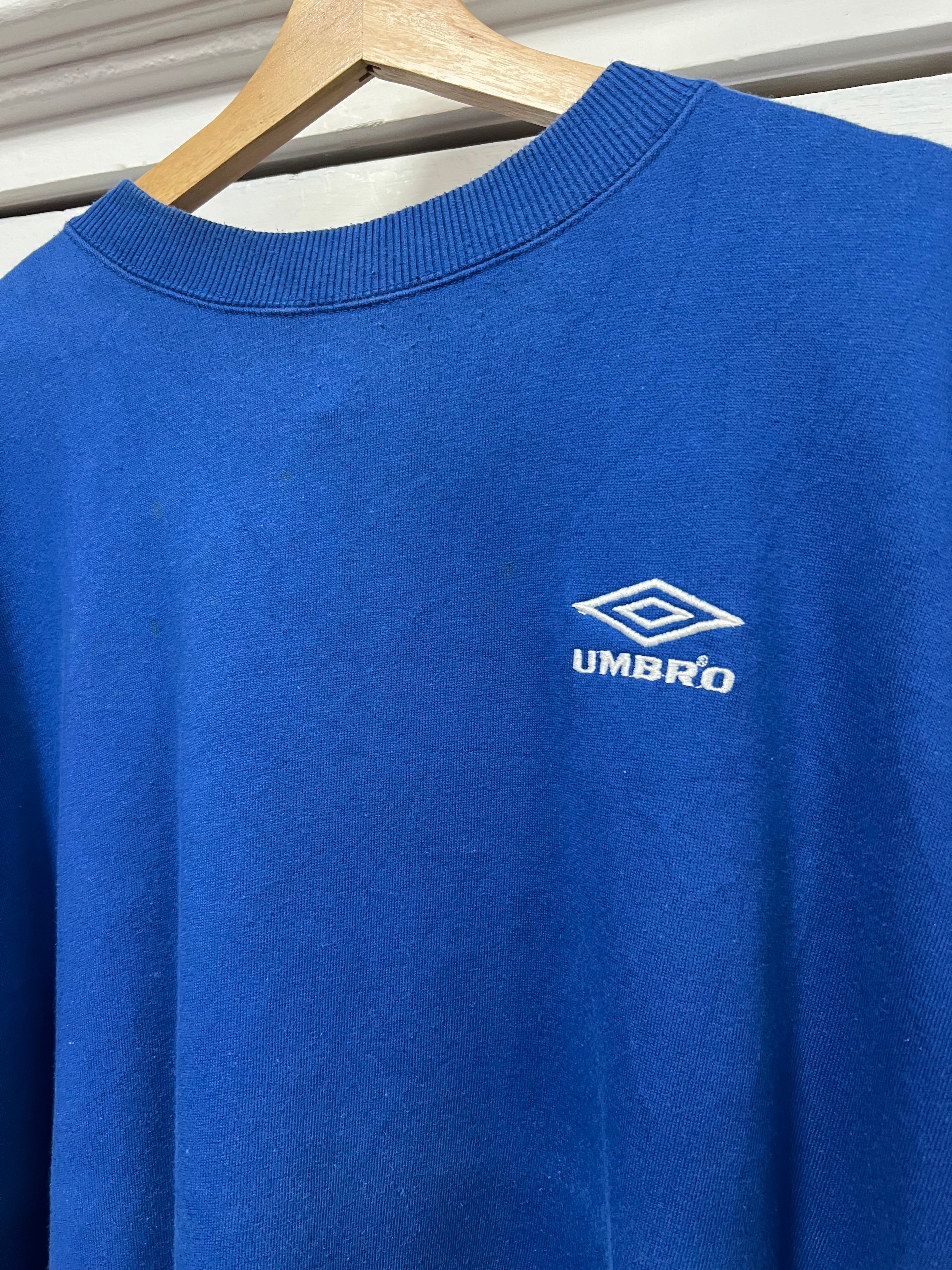 2XL - Embroidered Umbro Blue Jumper