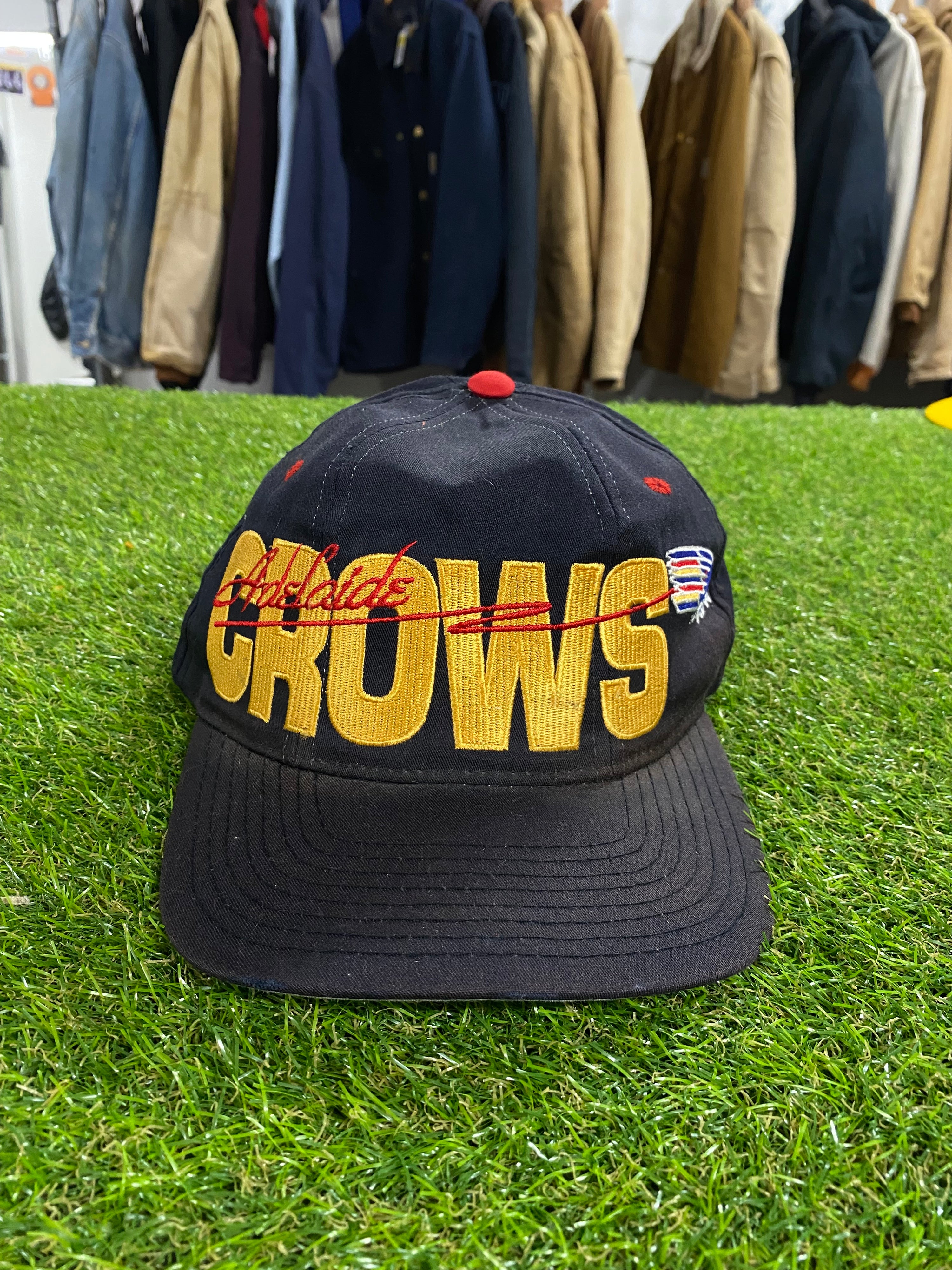 Vintage Starter Adelaide Crows Cap Black w/ Large Gold Letters