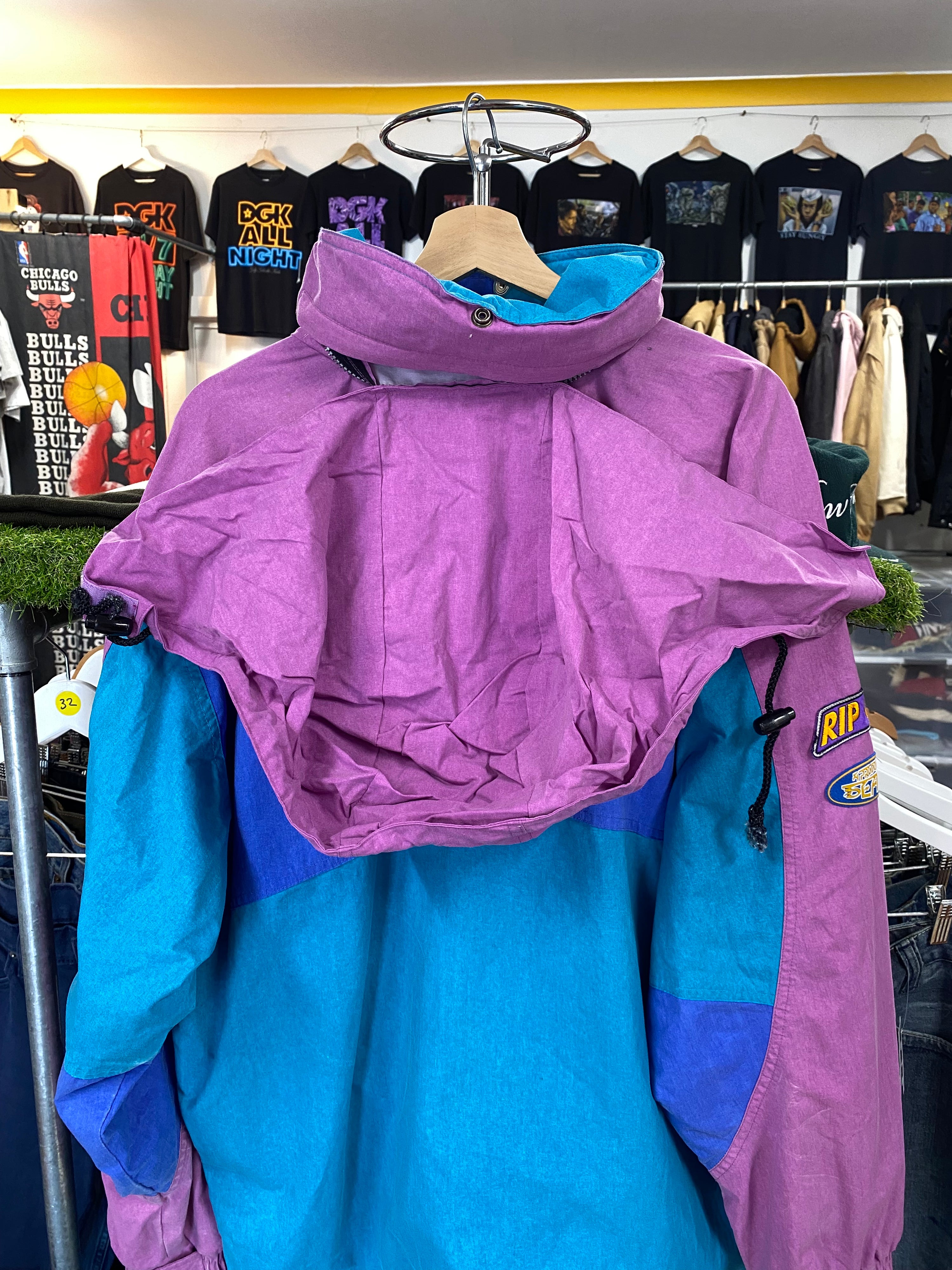 [L] Vintage Rip Curl Altitude High Pink/Green Anorak