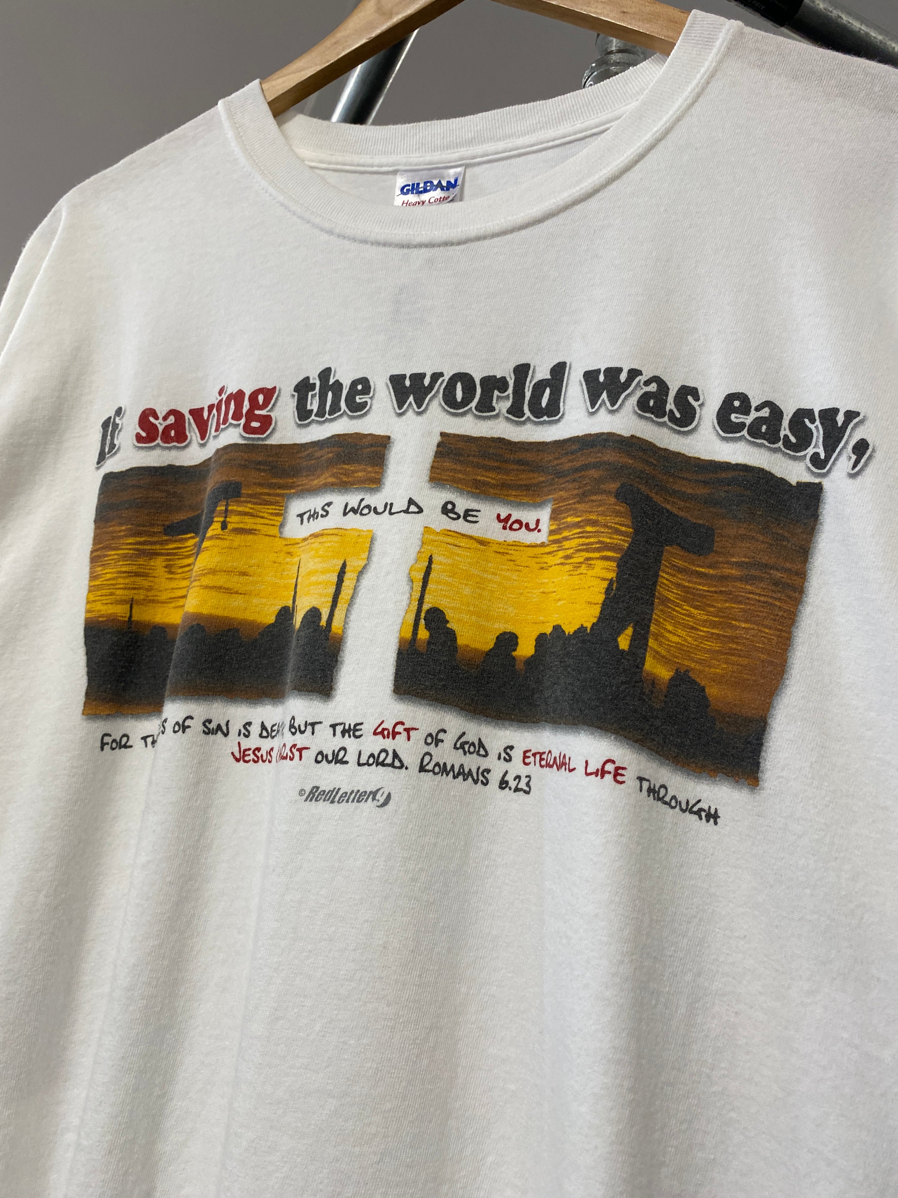 XL - 2000s If Saving The World Was Easy Jesus Tee