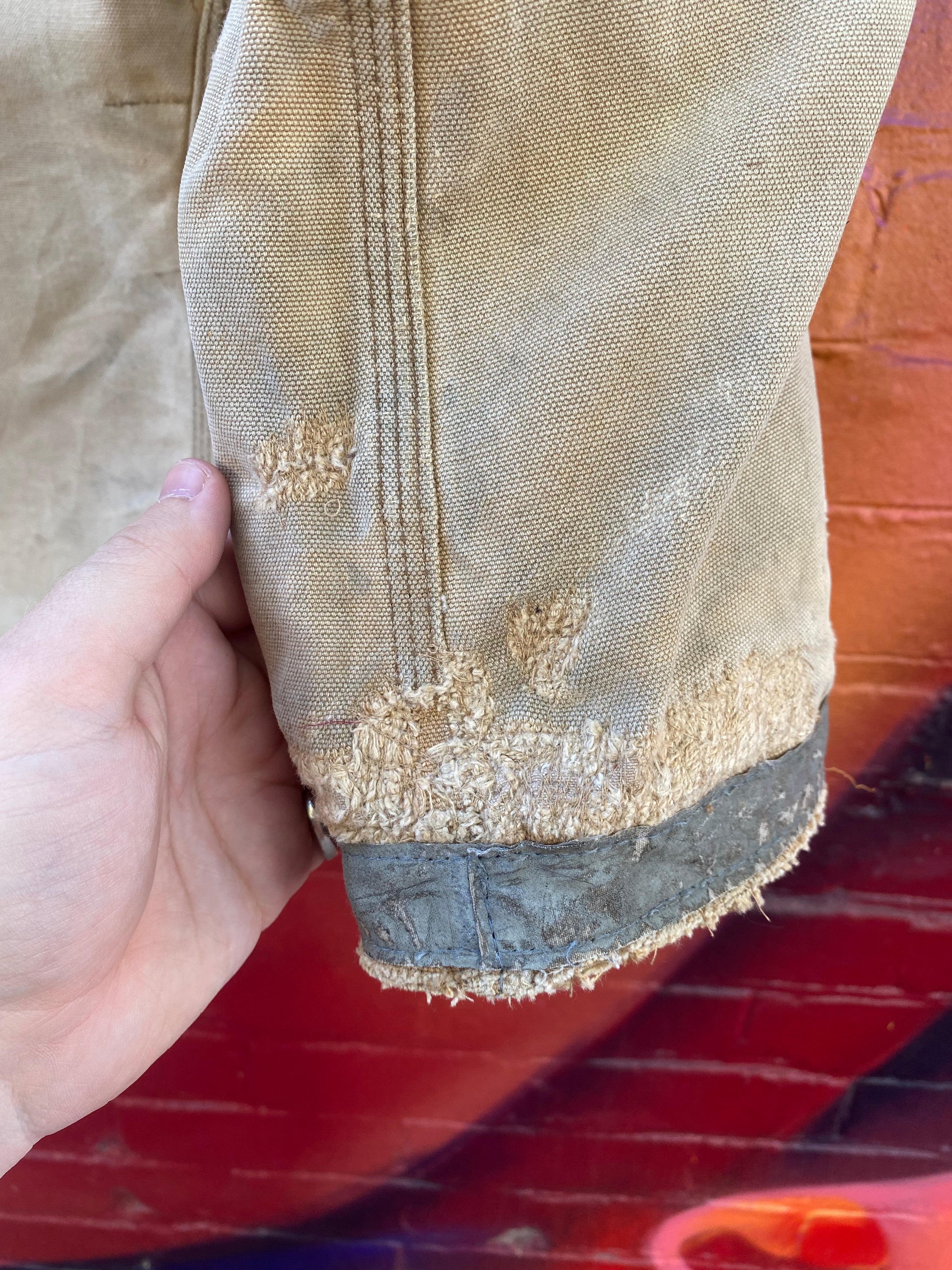 [L] Vintage Carhartt Faded Tan Arctic Hi Vis Work Jacket