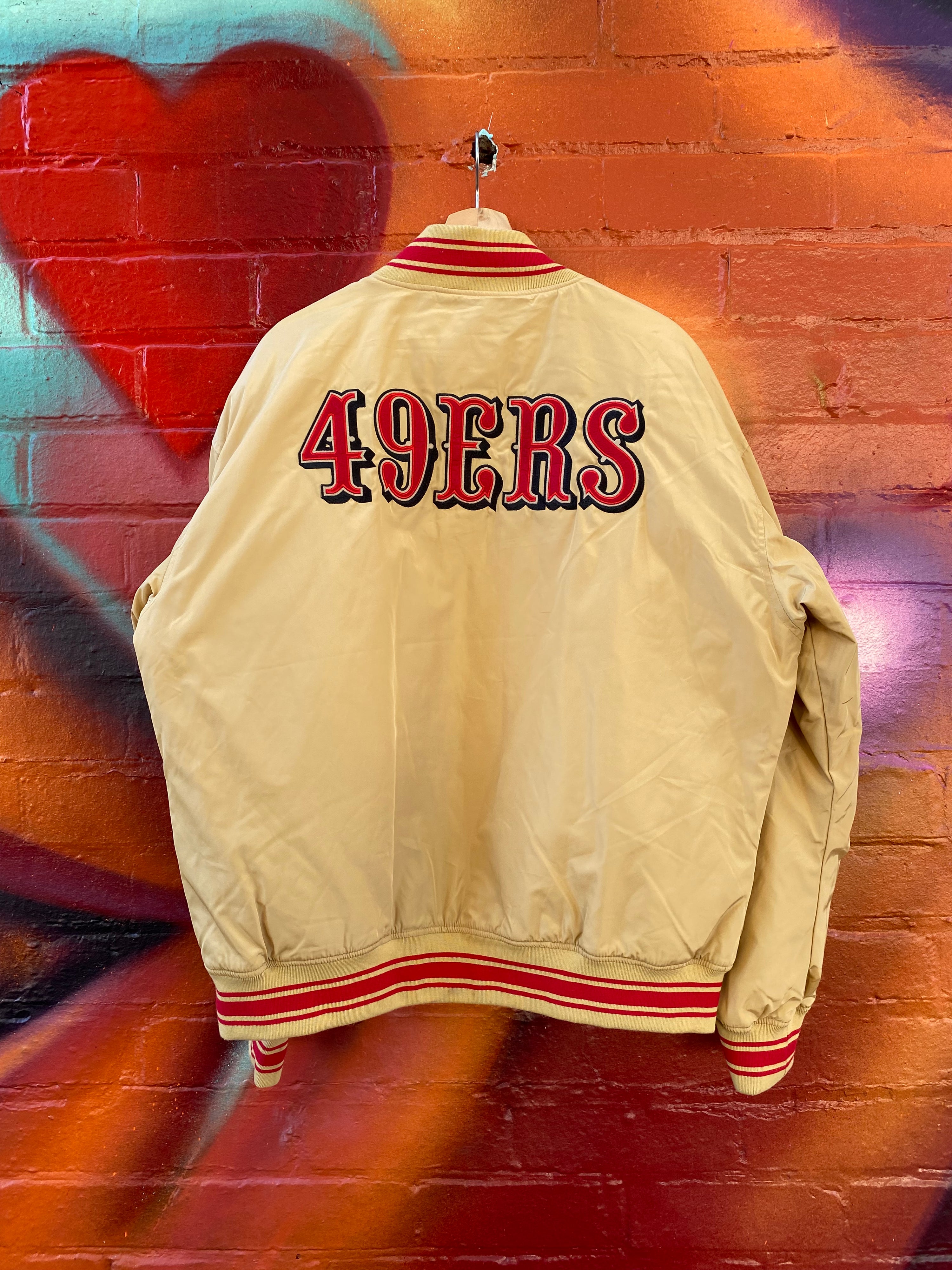 L - San Francisco 49ers Gold Puffer Jacket