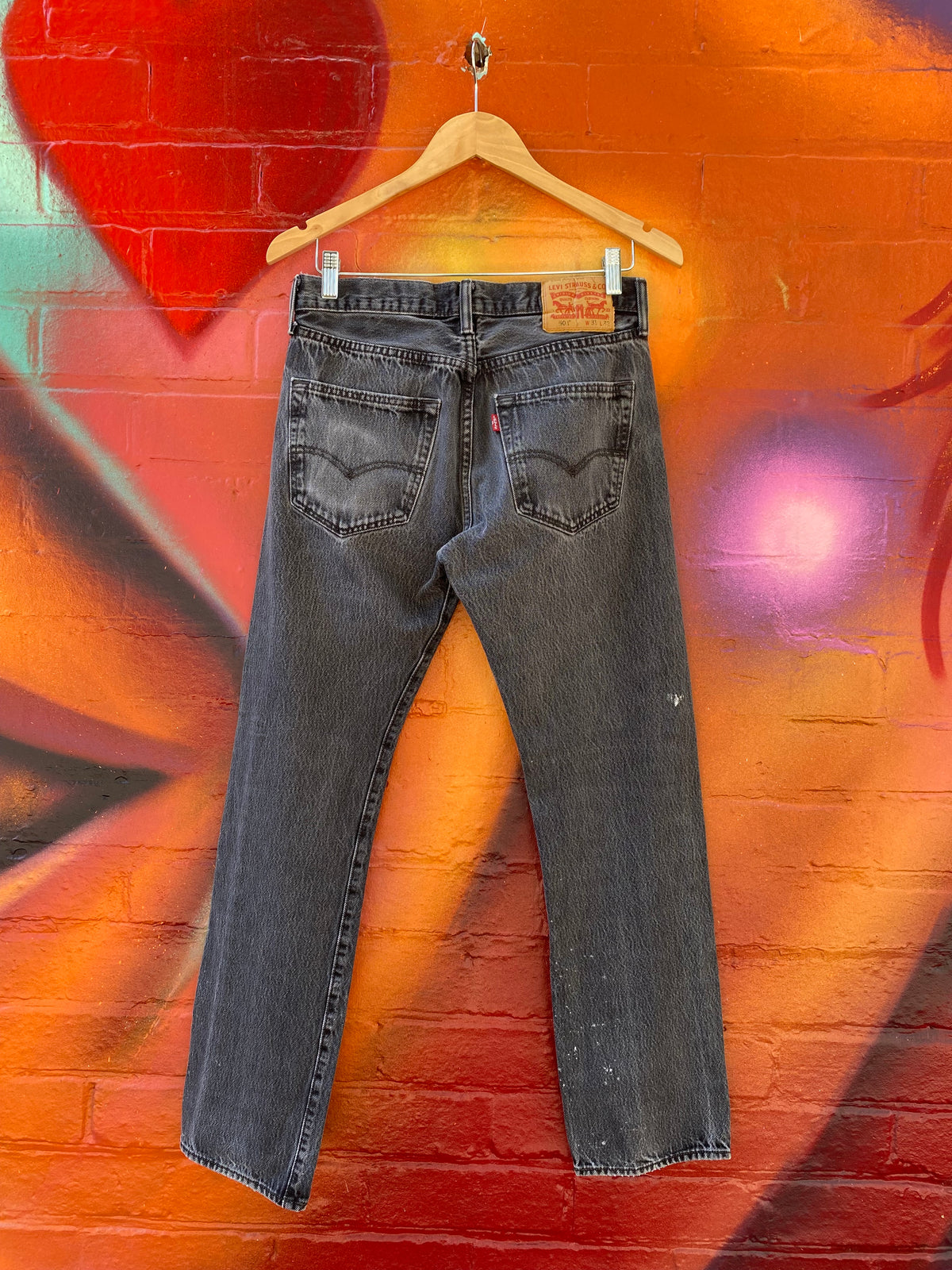 [31] Levi's 501 5 Button Charcoal Jeans 31x32