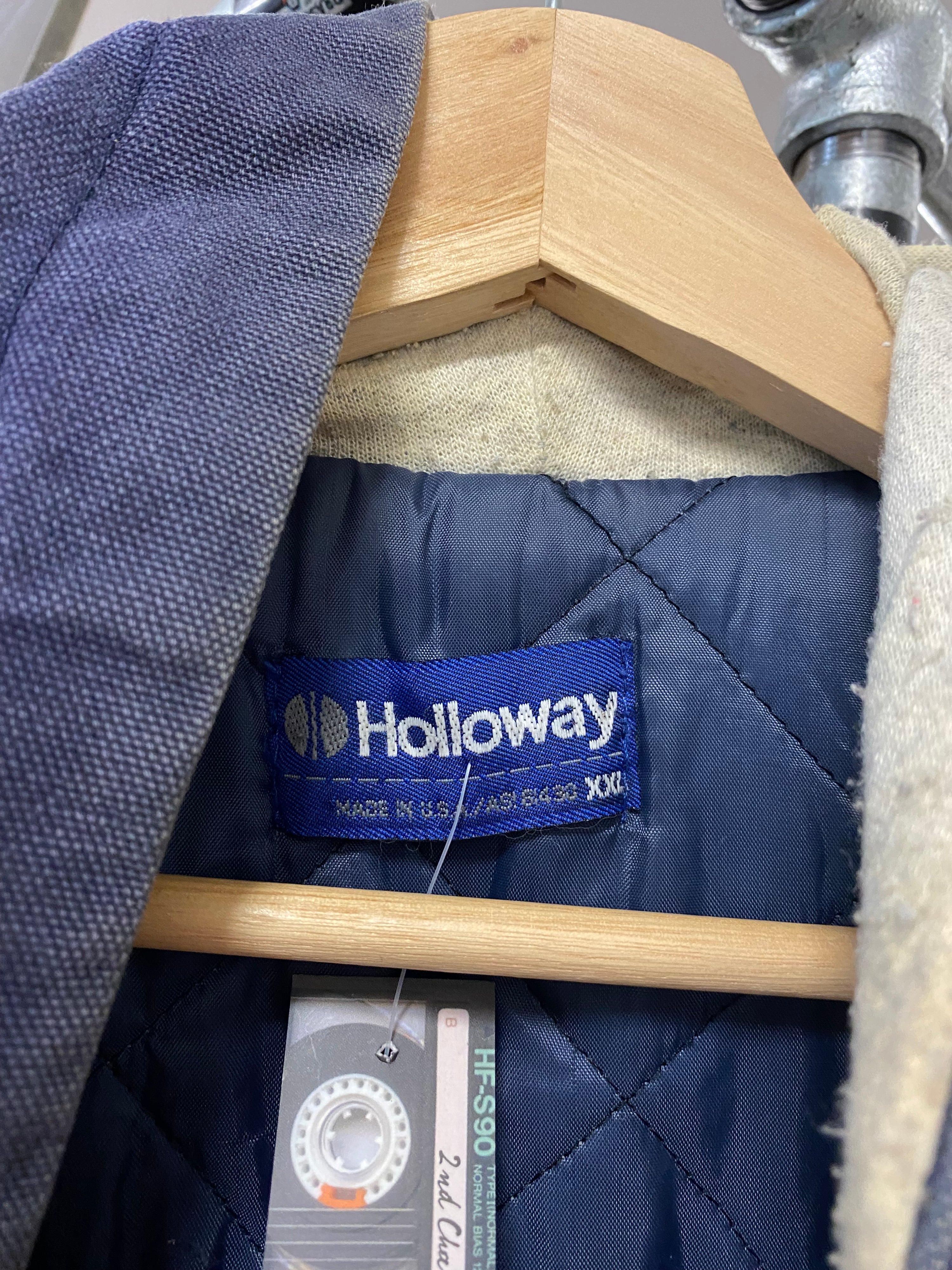 [2XL] AEW Vintage Blue Hooded Work Jacket